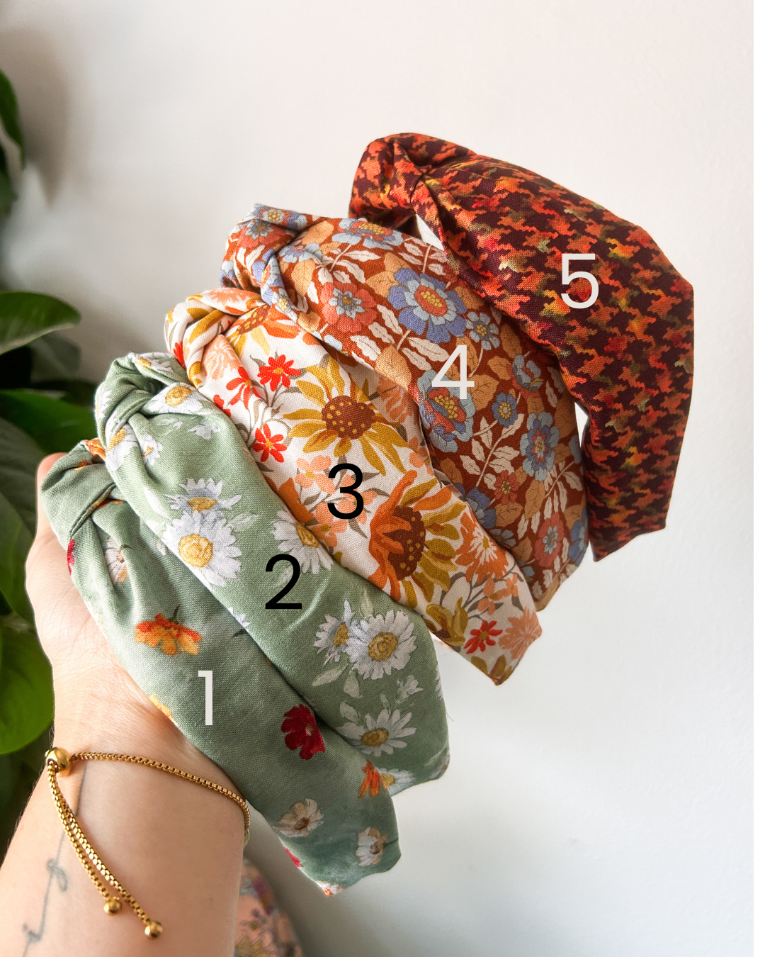 Fall Florals Top Knot Headbands | Cute Headband | Chunky | Autumn Styles | Comfy Headband |Boho Vibes