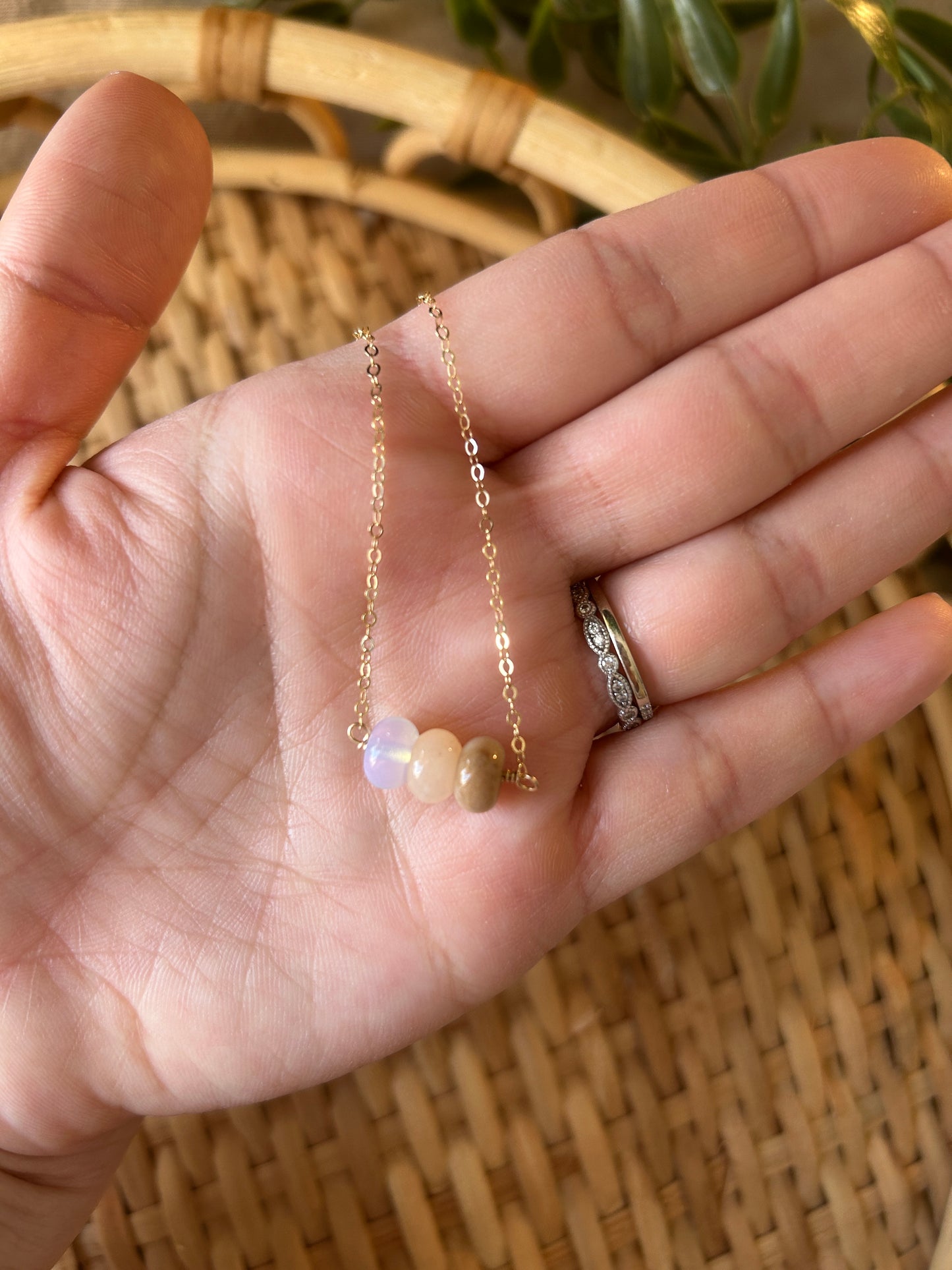 Trendy and Cute Simple Bead Necklace | Gold Fill Necklace | 18in Chain