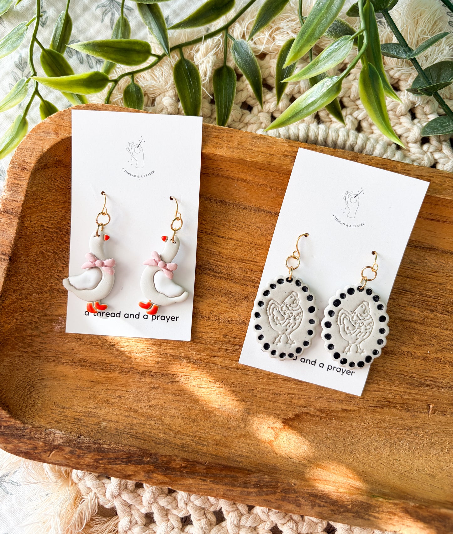 Don’t be Fowl - Chicken and Goose Earrings