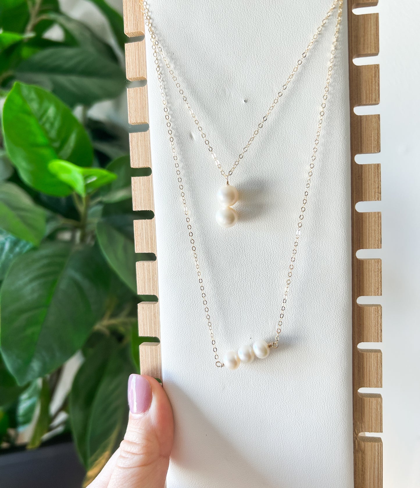 Romantic and Simple Pearl Necklaces | Freshwater Pearls | Gold Fill Necklace | 18 or 20 Inch Chain