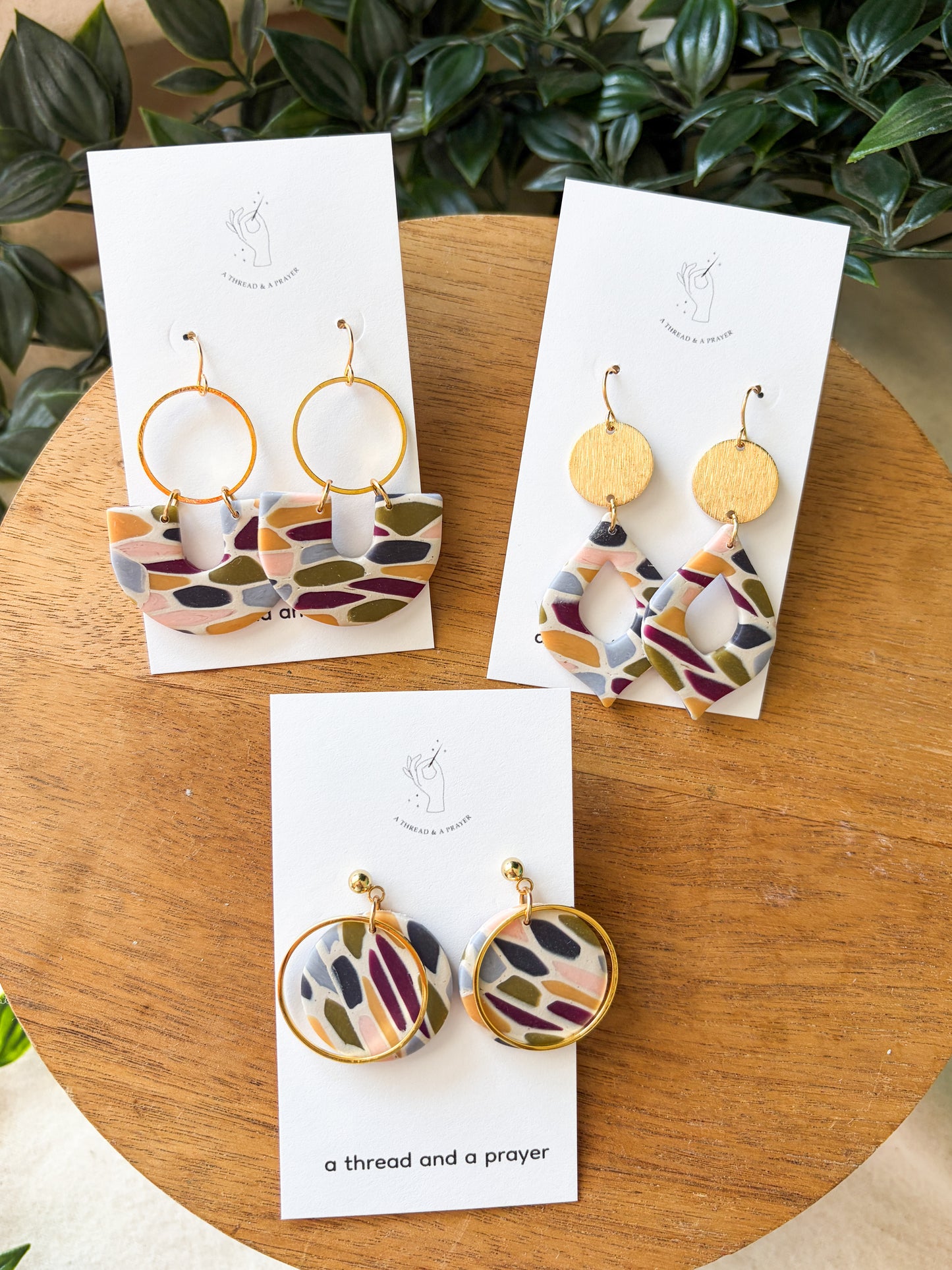 Almost Fall Stained Glass Style Earrings