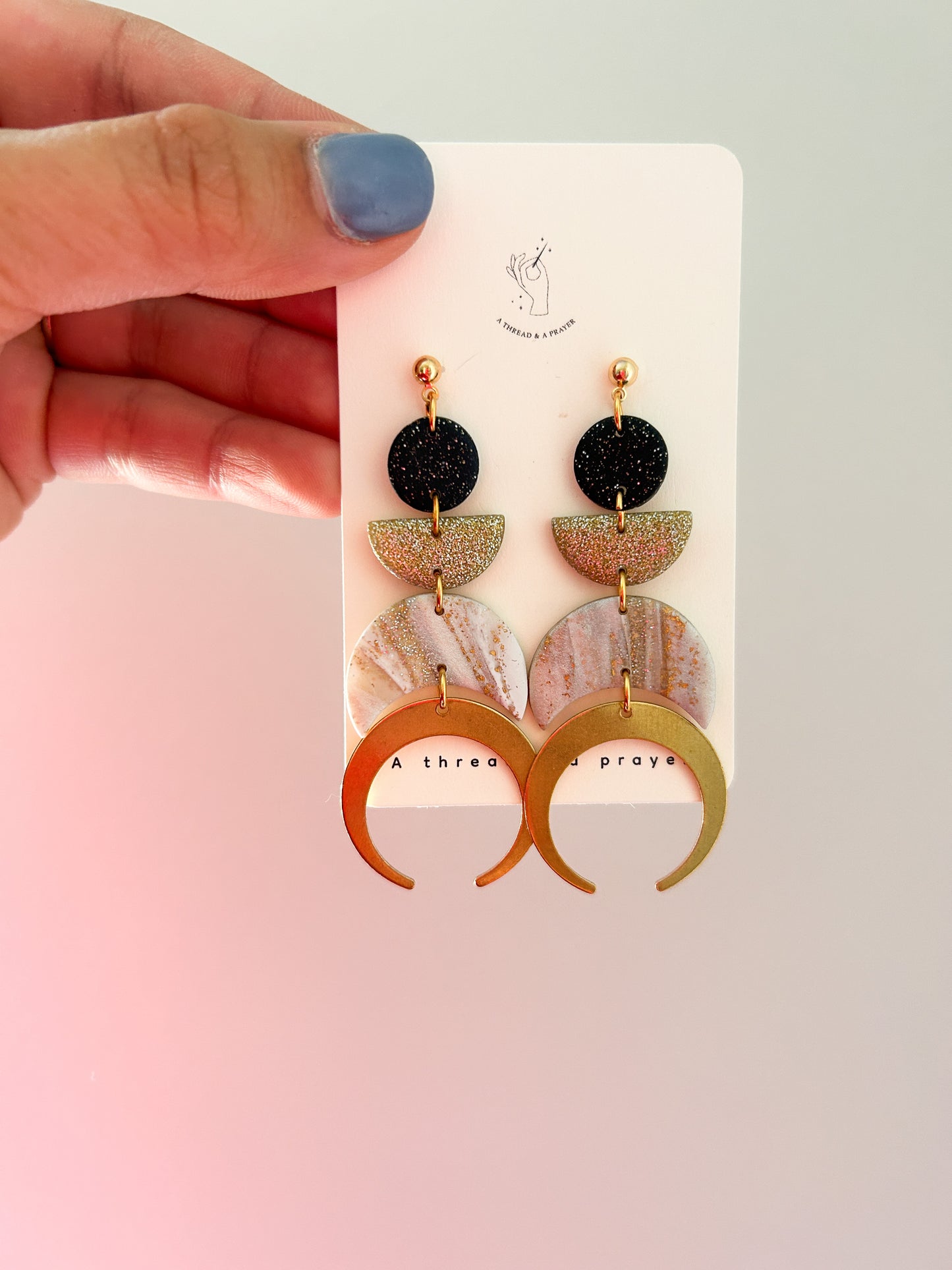 Just a Little Hocus Pocus Earrings | Halloween Earrings | Dramatic Earrings | Lightweight | Brass Moons