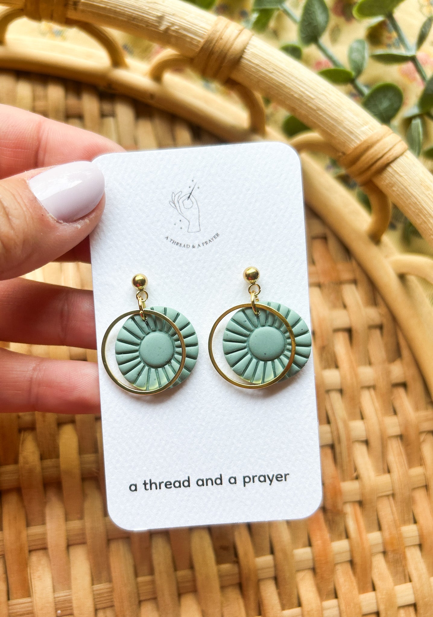 Summer Vibes Embossed Clay Earrings - Elevated Stud Styles