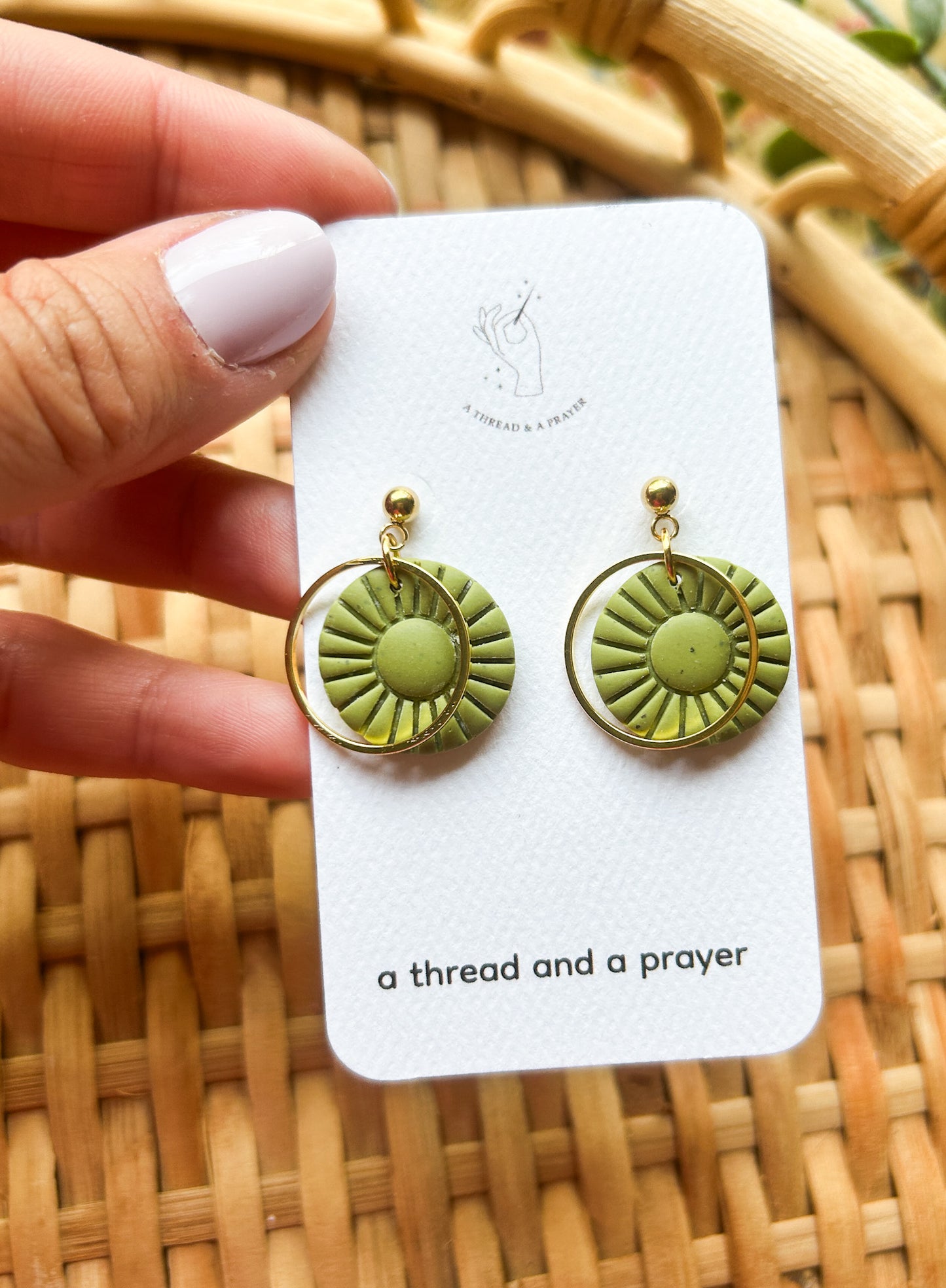 Summer Vibes Embossed Clay Earrings - Elevated Stud Styles
