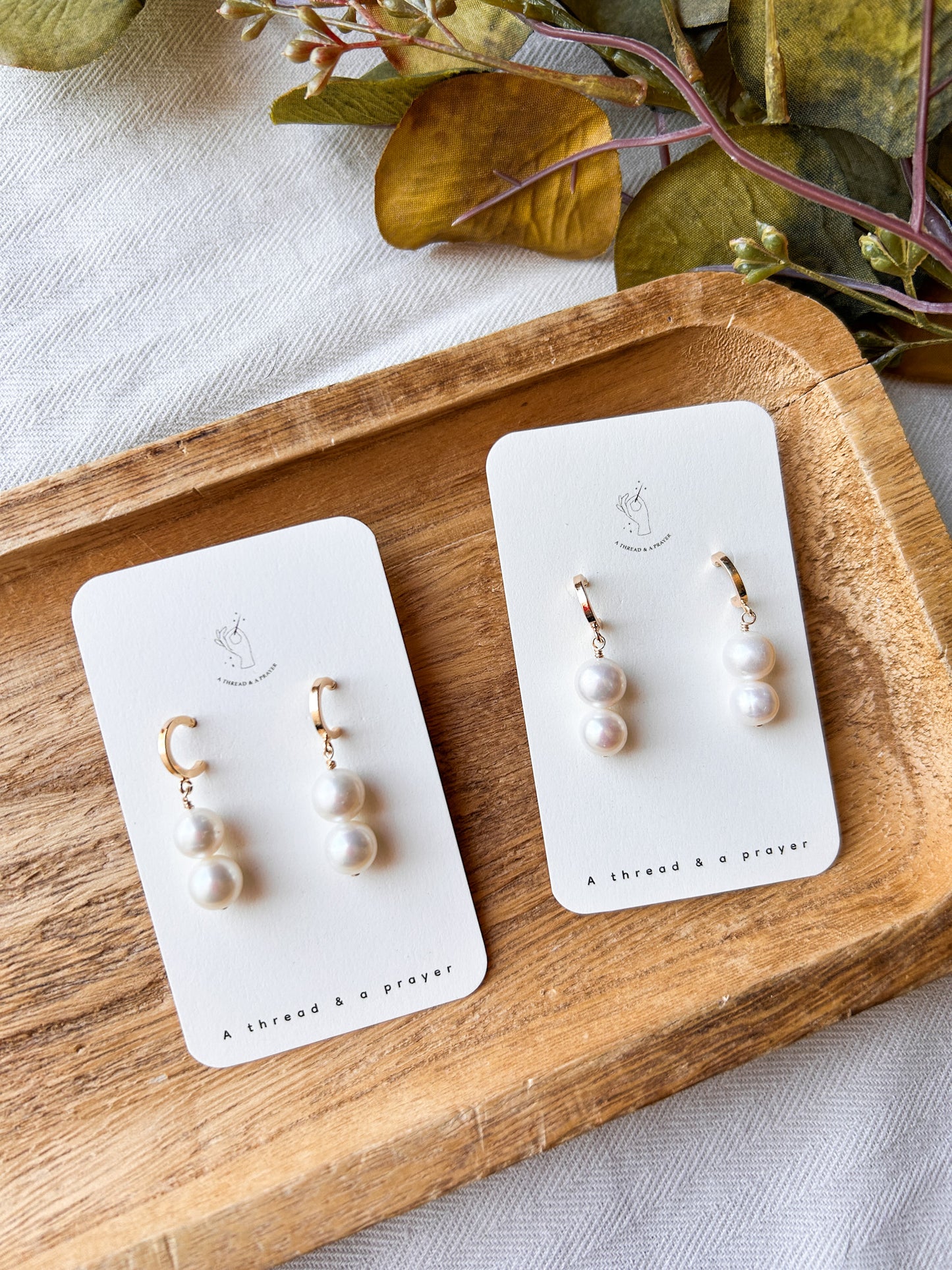Chunky Large Pearl Short Dangles | Dainty Earrings | Wedding | Bridal Earrings | Gold Plated Hoop Studs | Hypoallergenic | Pearl Earring | Romantic | Bride