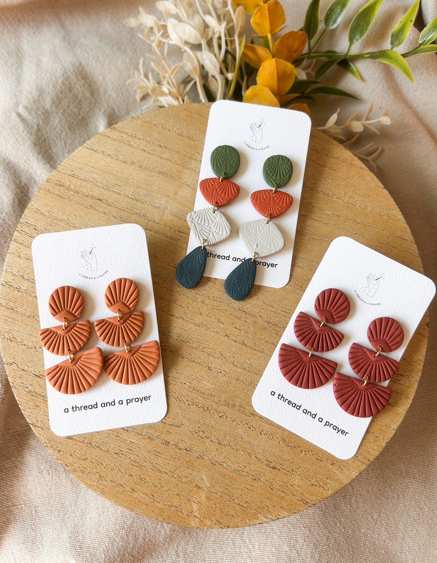 Fall Boho Basics | Earth Tones | Clay Earrings | Autumn Styles