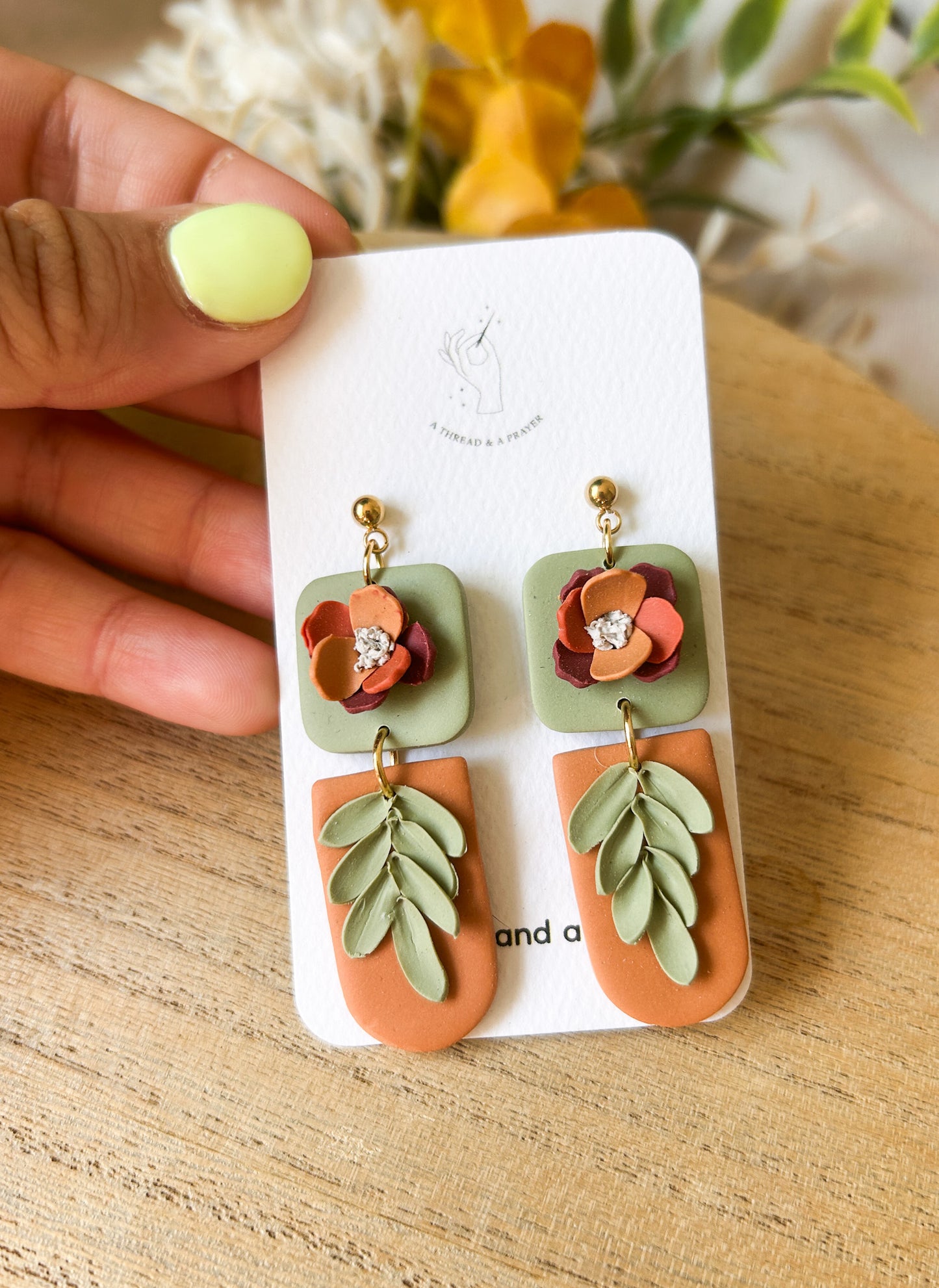 Fall Leaves Clay Earrings | Autumn Colors | Fall Earrings | Earth Tones | Dainty Earrings | Lightweight