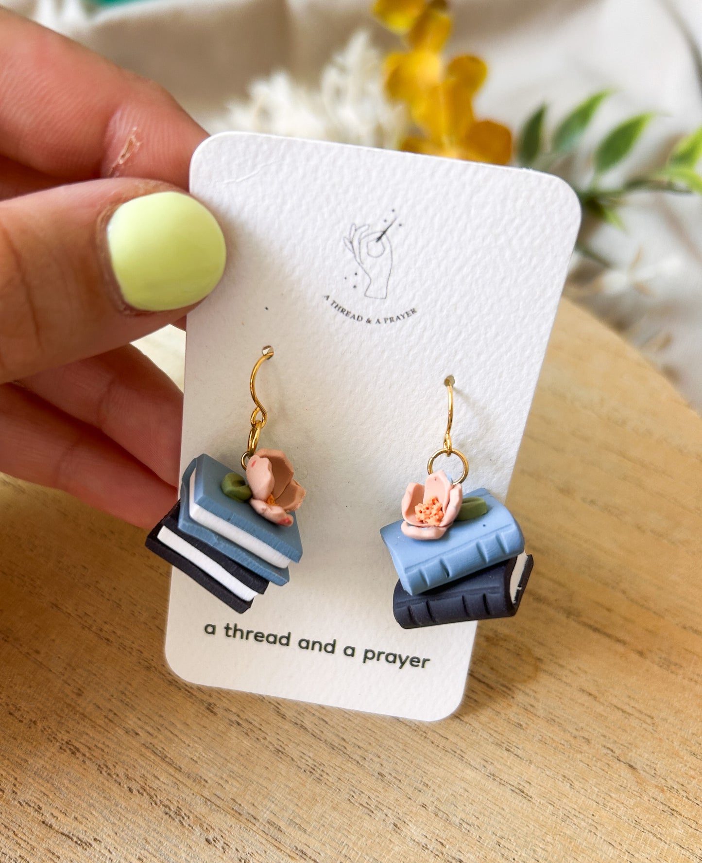 Read all about it Book Earrings | Library Book Stack | Reading is Fun | Library Earrings | Book Earrings