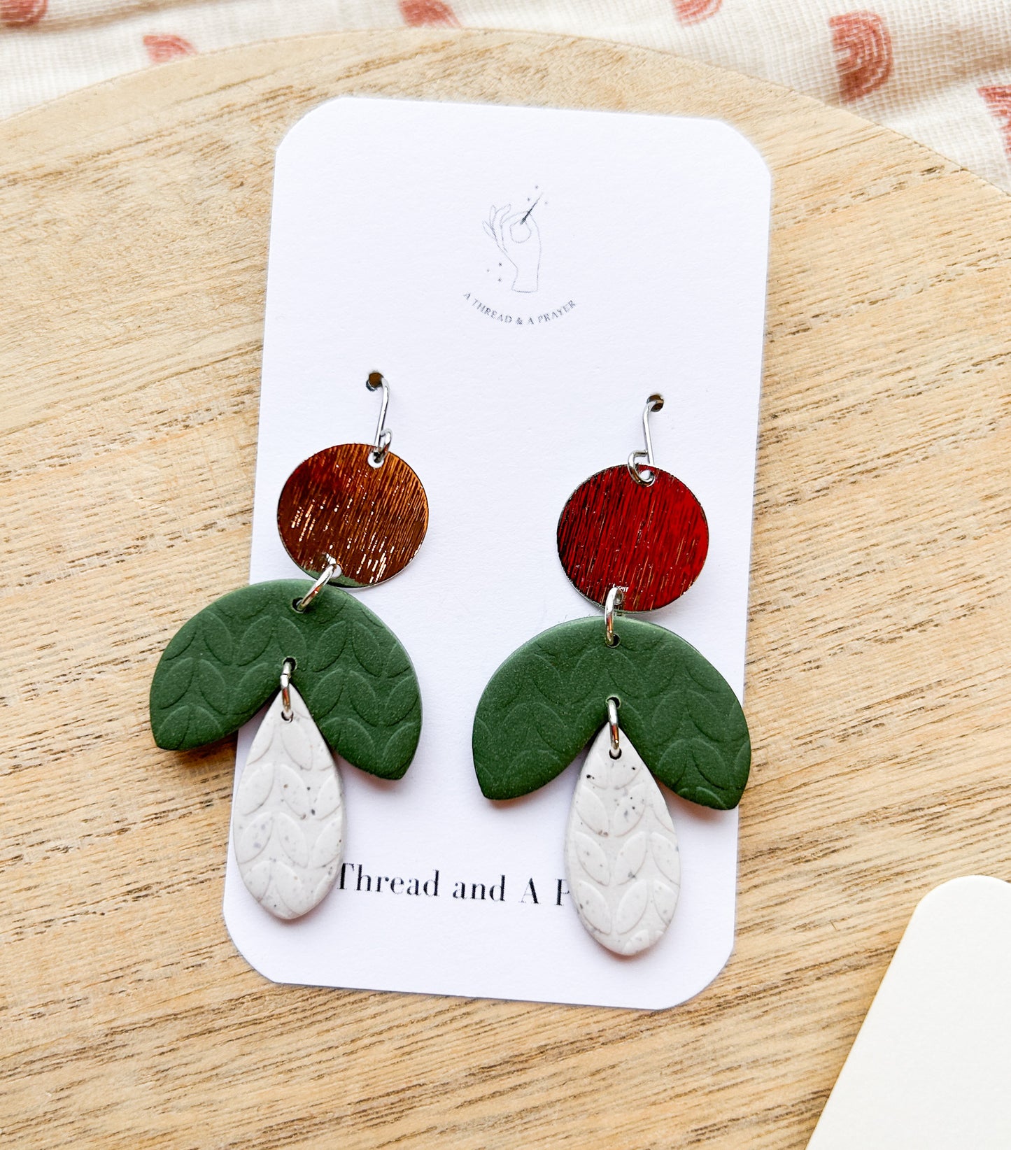 Woodland Wanderlust Fall Clay Earrings | Silver | Fall Fashion | Autumn Color Earrings | Statement Earrings | Lightweight