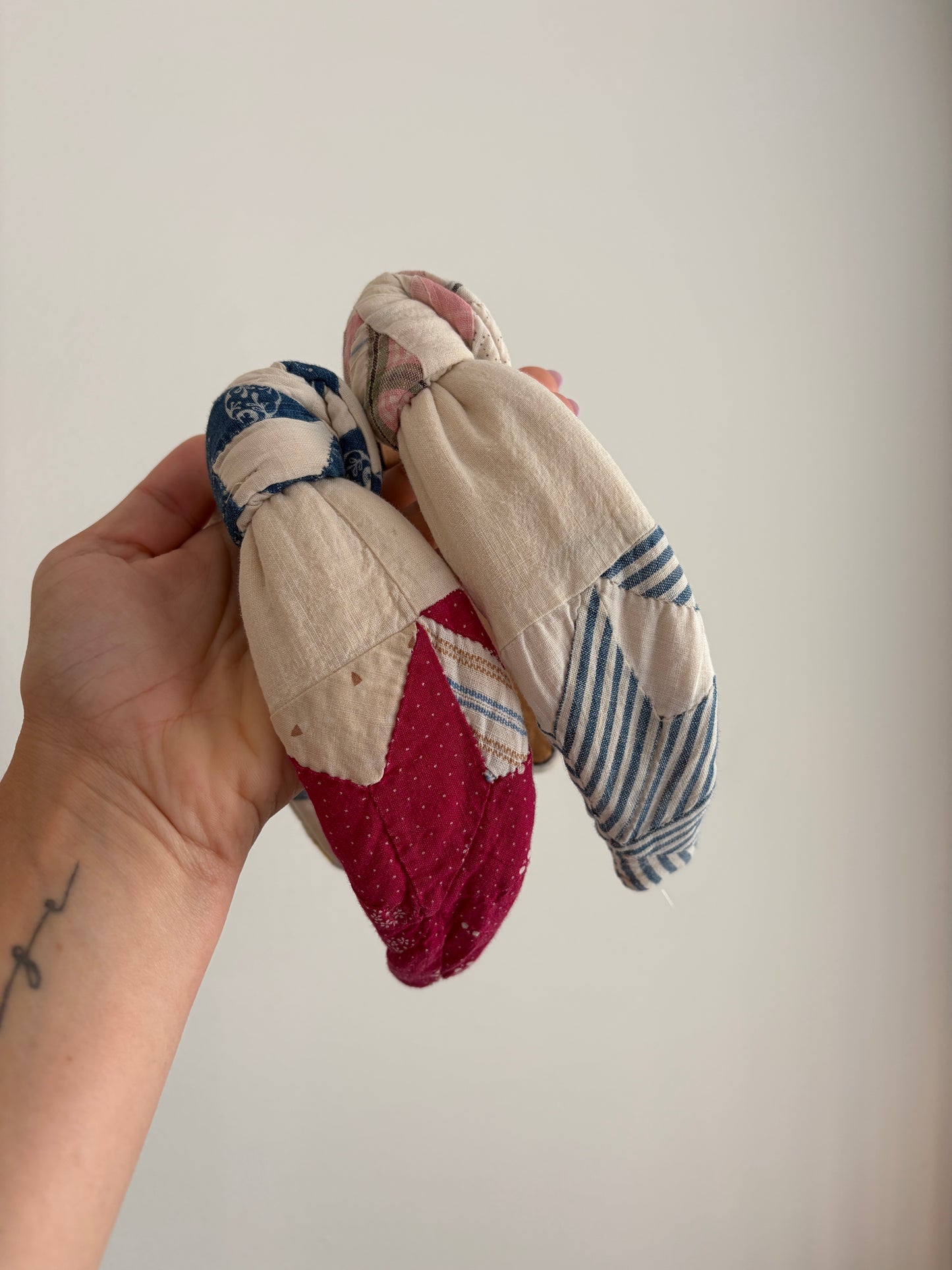 Patchy Cute Retro Top Knot Headband | Vintage | Comfy Headbands | Patchwork Quilt