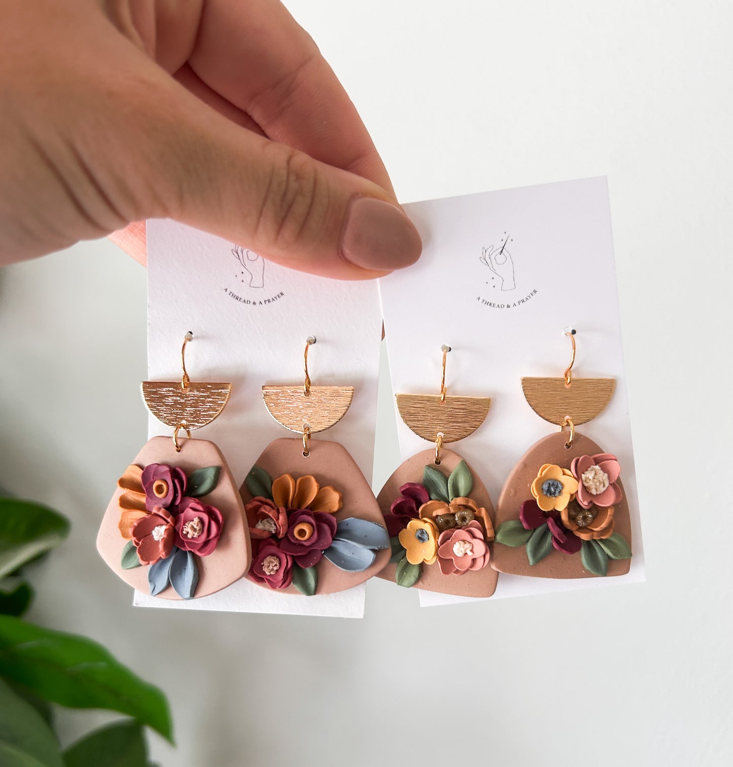 Fall Floral Garden Earrings | Dainty Flower Earrings | Trendy Styles | Lightweight | Autumn Colors