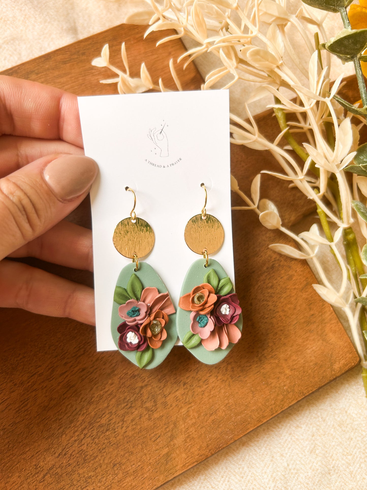 Fall Floral Garden Earrings | Dainty Flower Earrings | Trendy Styles | Lightweight | Autumn Colors
