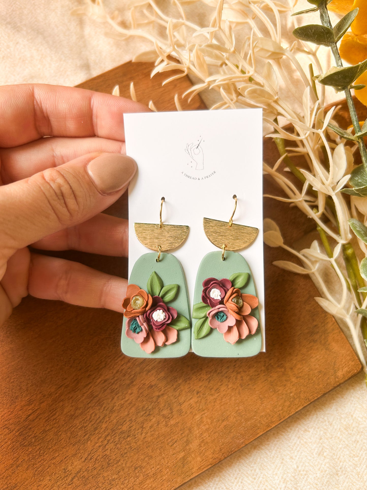 Fall Floral Garden Earrings | Dainty Flower Earrings | Trendy Styles | Lightweight | Autumn Colors