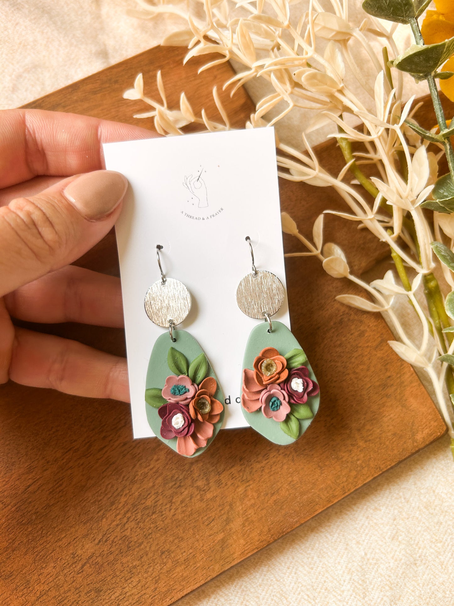 Fall Floral Garden Earrings | Dainty Flower Earrings | Trendy Styles | Lightweight | Autumn Colors
