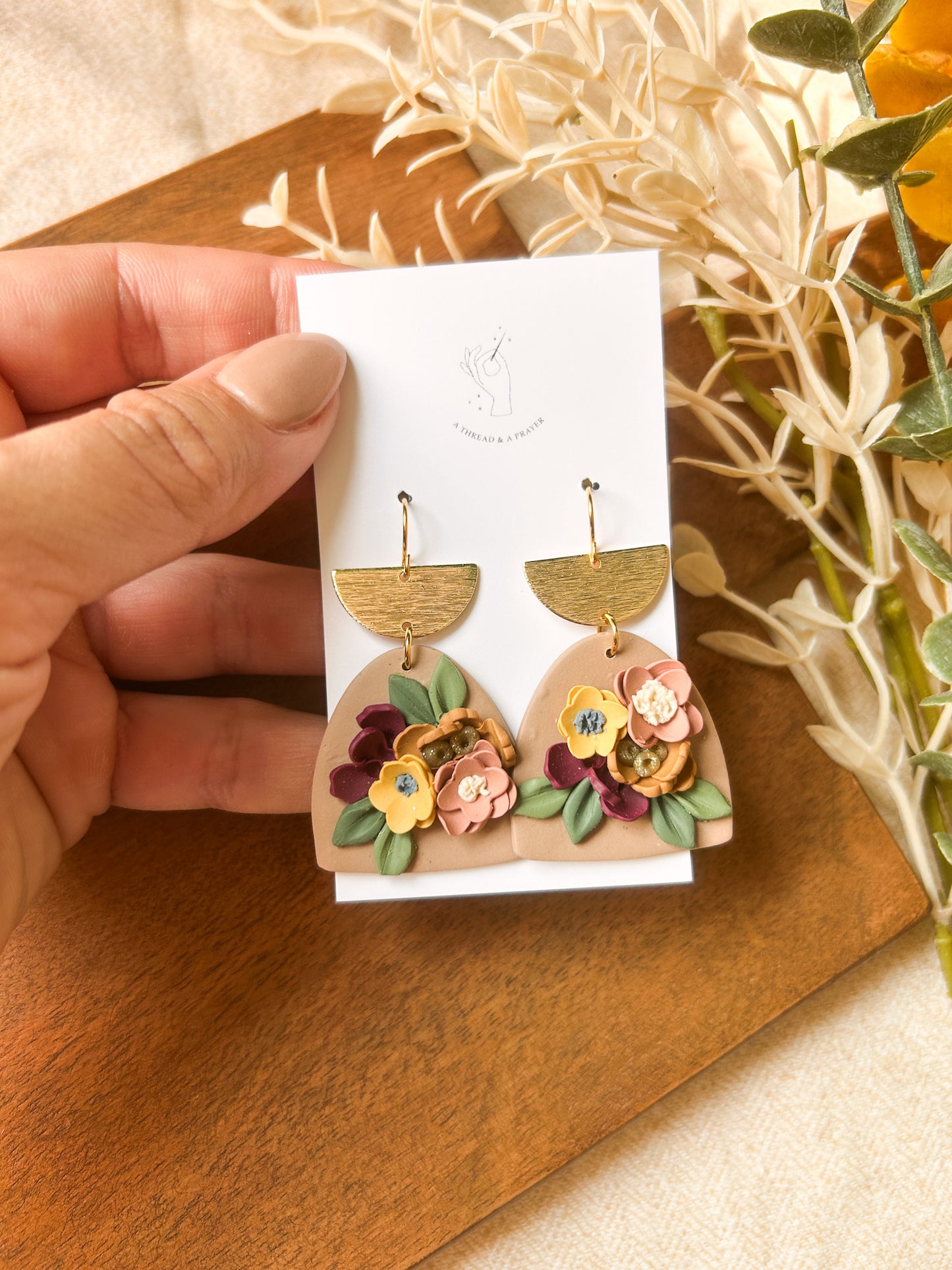 Fall Floral Garden Earrings | Dainty Flower Earrings | Trendy Styles | Lightweight | Autumn Colors