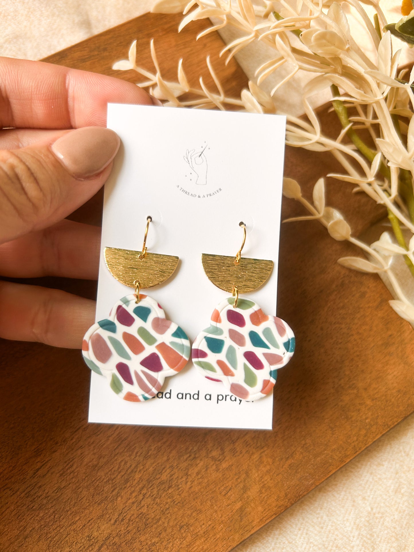 Fall Vibes Stained Glass Earrings | Clay Dangles | Cute Jewelry | Handmade Earrings | Autumn Styles