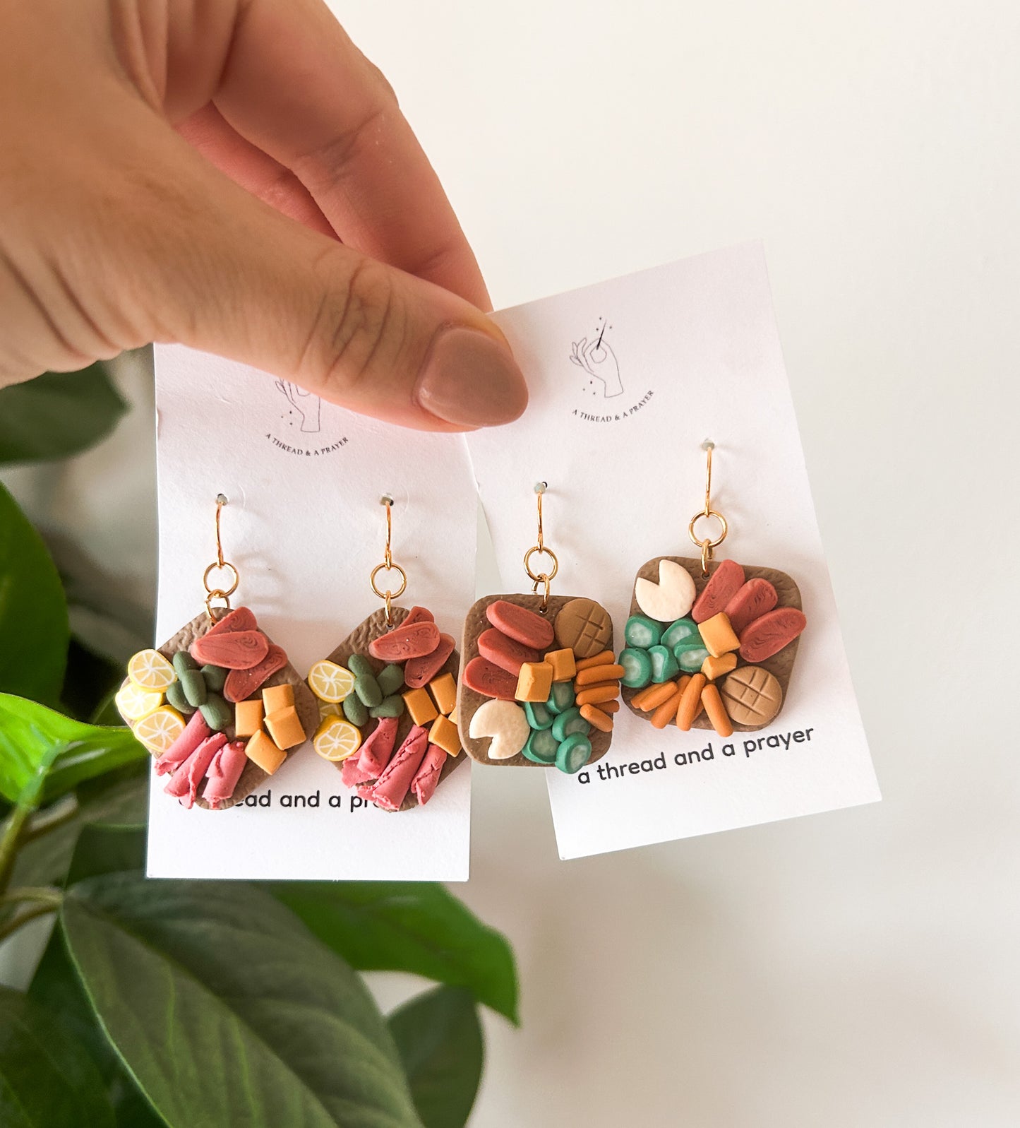 Mini Charcuterie Earrings | Wine Club | Book Club | Foodie Earrings | Mini Food | Girl Dinner