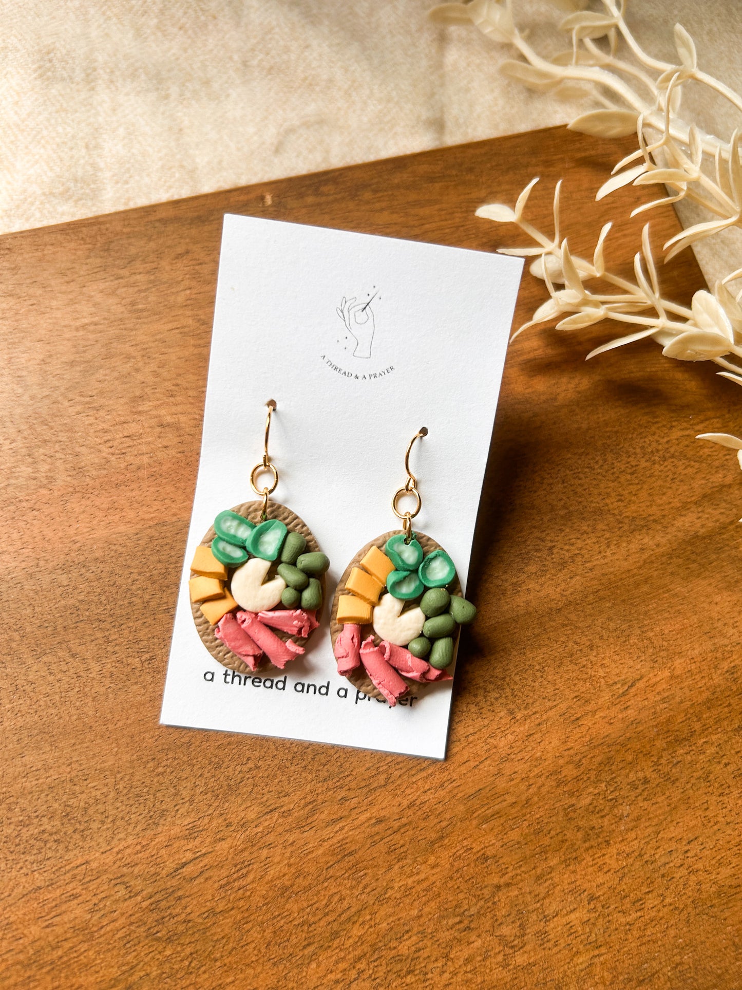 Mini Charcuterie Earrings | Wine Club | Book Club | Foodie Earrings | Mini Food | Girl Dinner