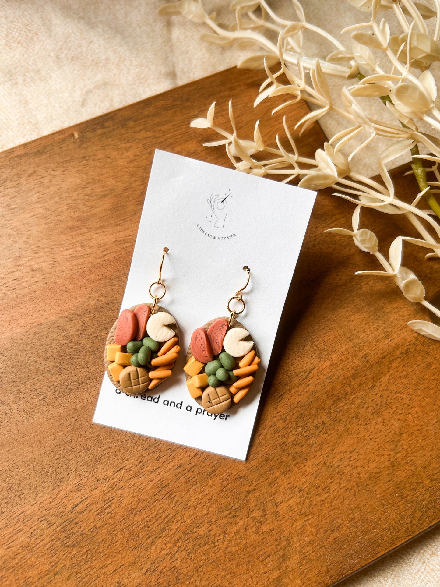 Mini Charcuterie Earrings | Wine Club | Book Club | Foodie Earrings | Mini Food | Girl Dinner