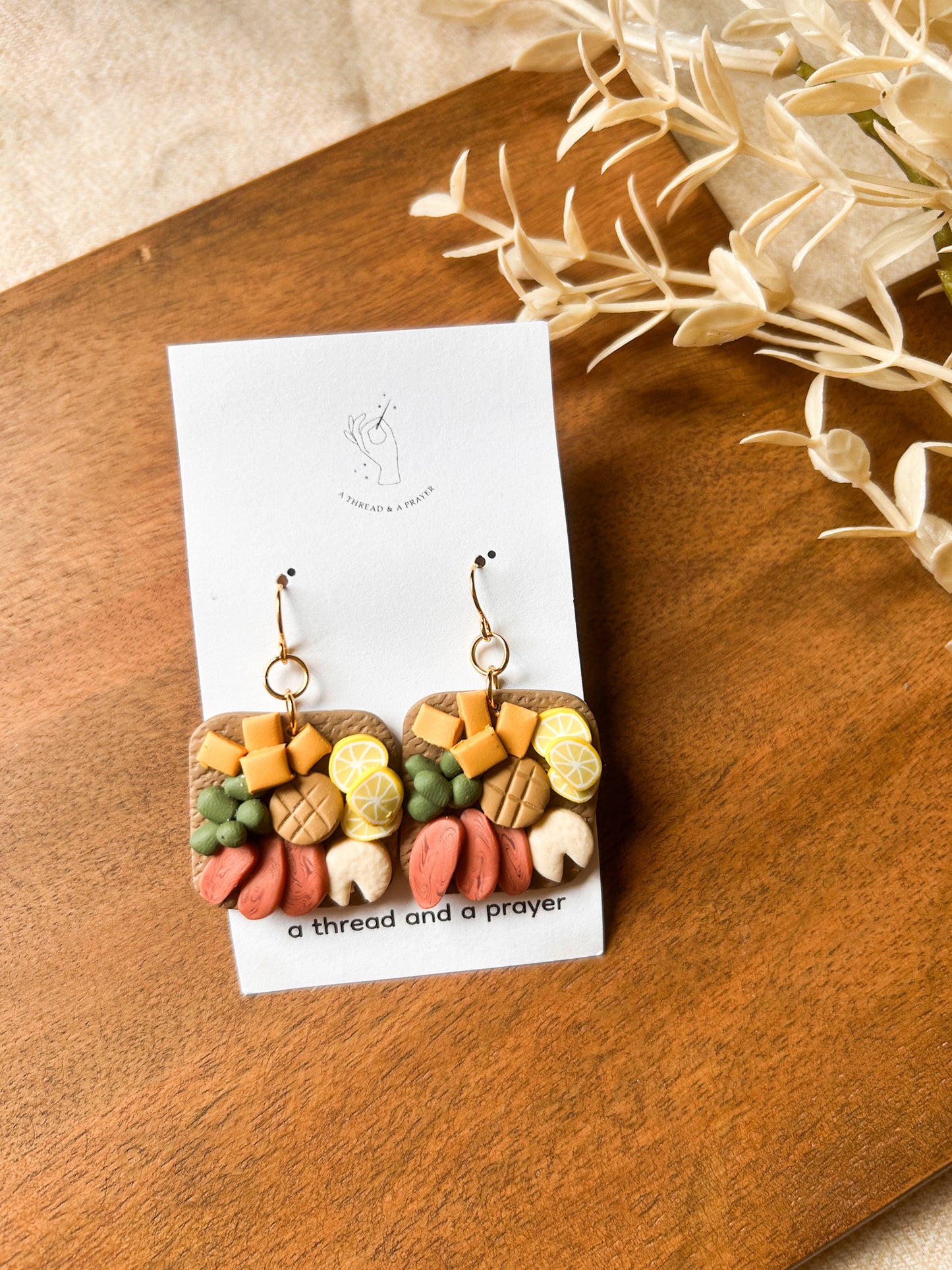 Mini Charcuterie Earrings | Wine Club | Book Club | Foodie Earrings | Mini Food | Girl Dinner