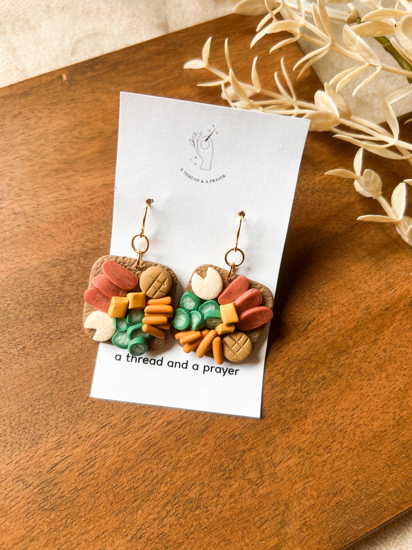 Mini Charcuterie Earrings | Wine Club | Book Club | Foodie Earrings | Mini Food | Girl Dinner