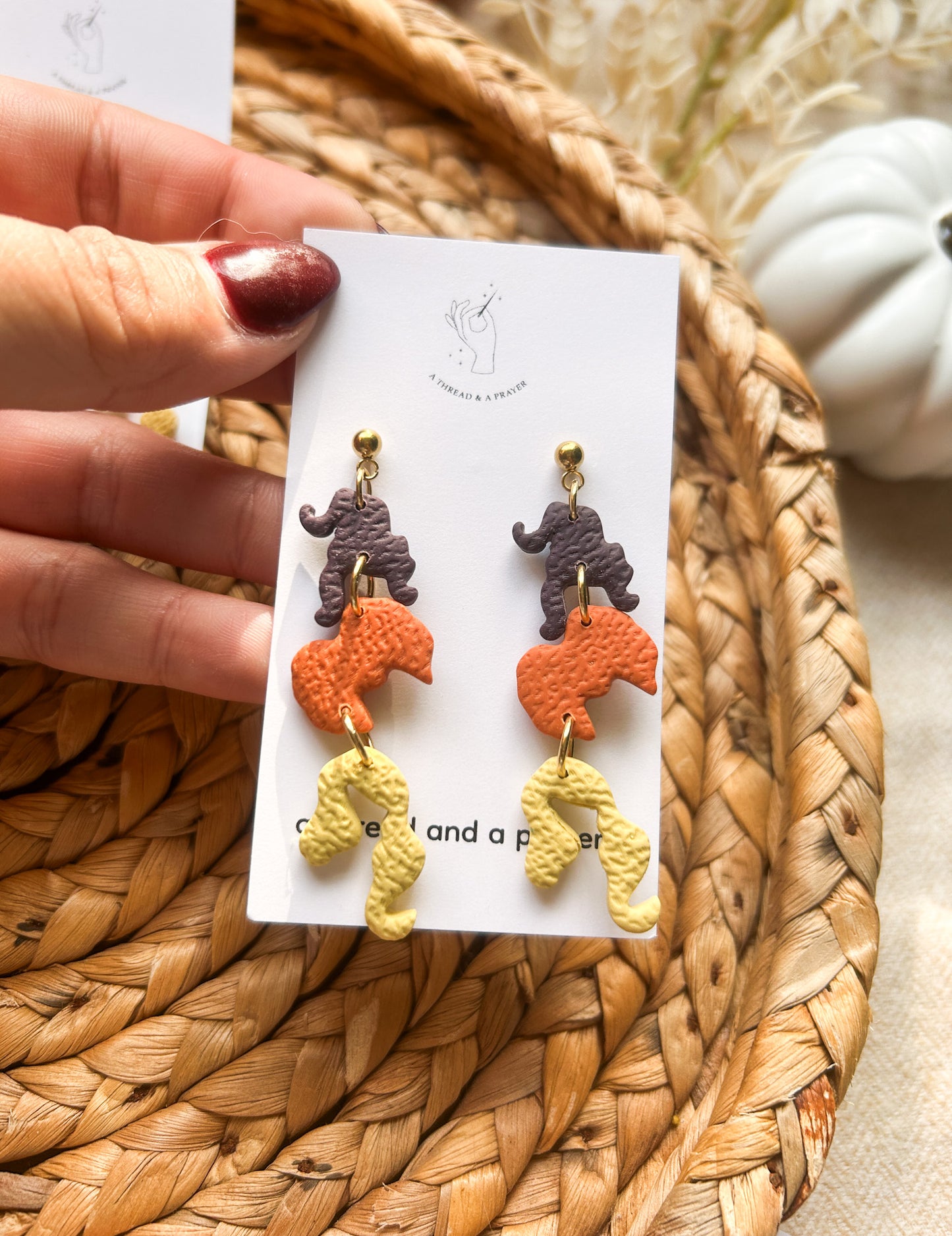 Hocus Pocus Sisters Earrings | Halloween | Witches | Movie Earrings | Lightweight