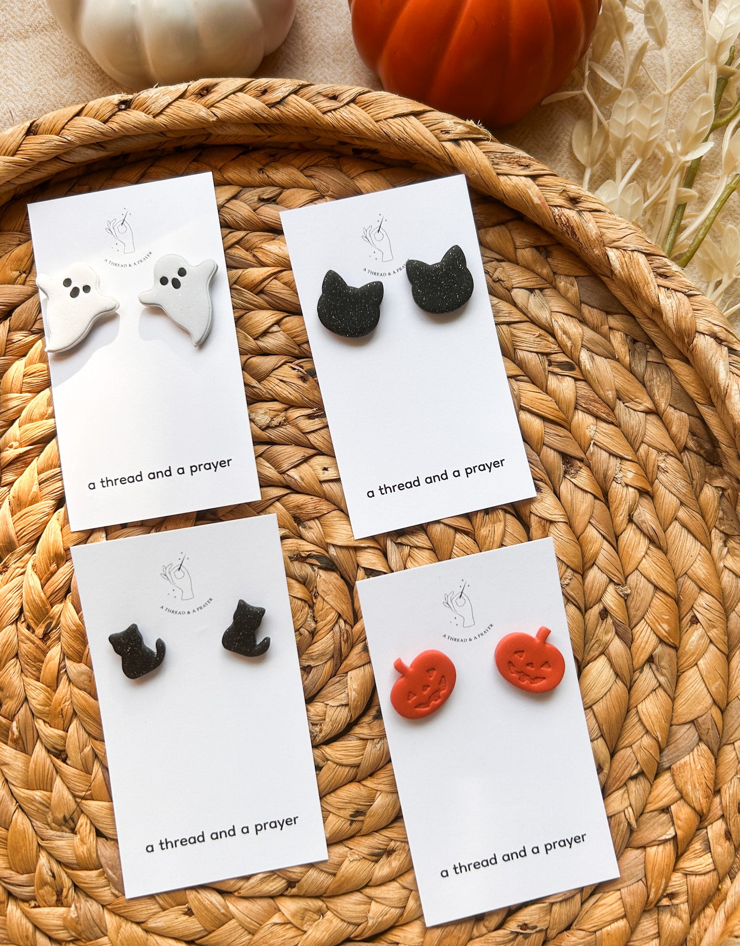Halloween Stud Pack | Skulls | Pumpkins | Ghosts | Dainty Fall Earrings