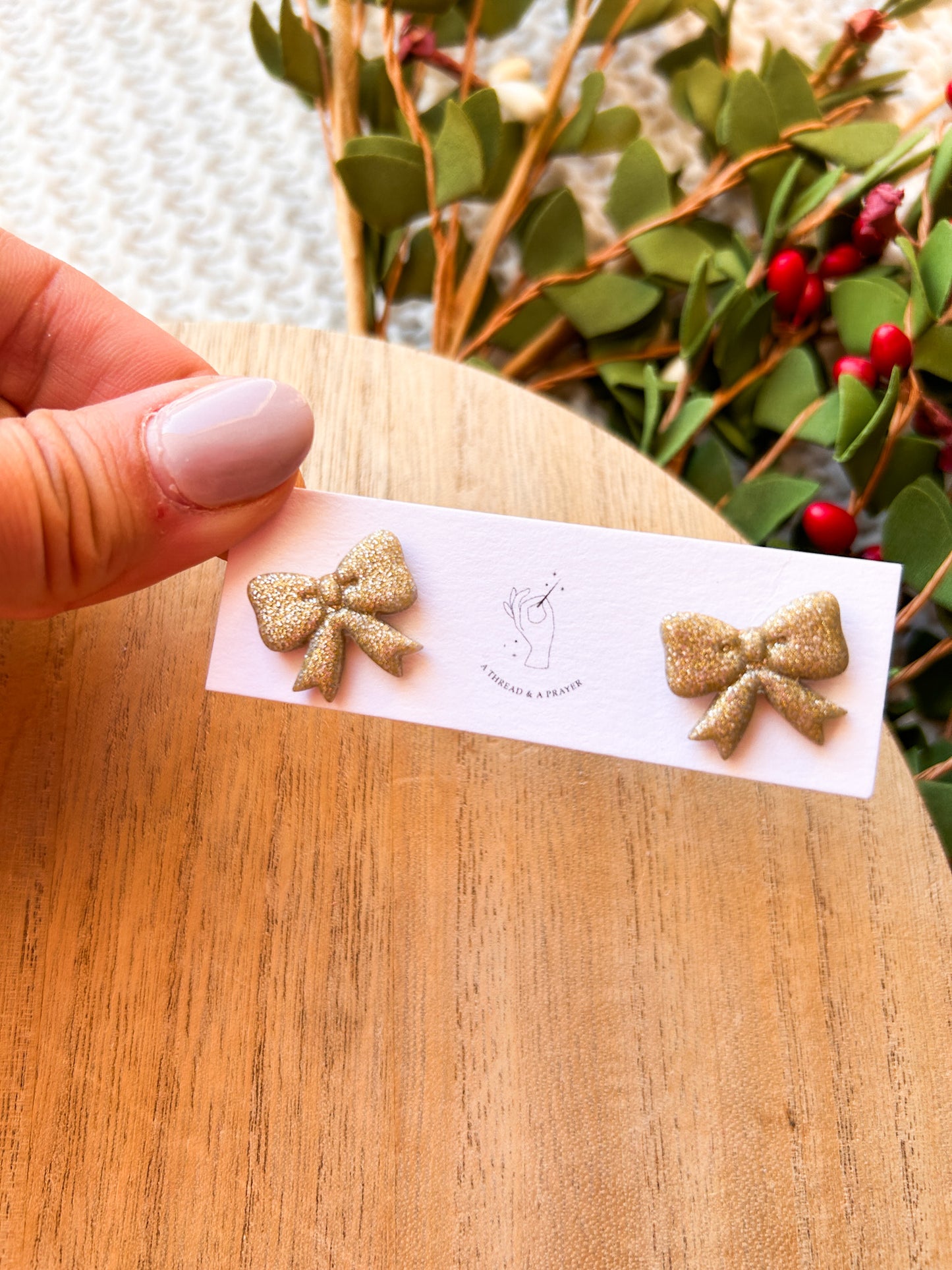 Winter Season Pick Your Own Studs | Christmas Earrings | Snowflakes, Christmas Lights, Gingerbread Man, Bows | Titanium