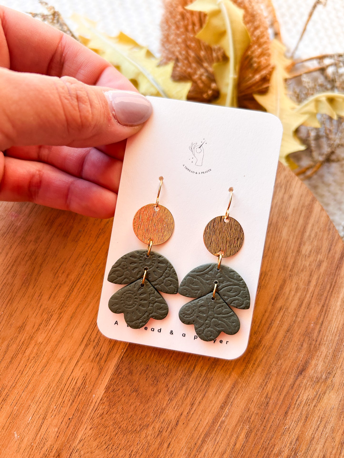 Winter Wanderlust Trendy Clay Earrings | Silver and Gold | Winter Fashion | Winter Color Earrings | Statement Earrings | Lightweight