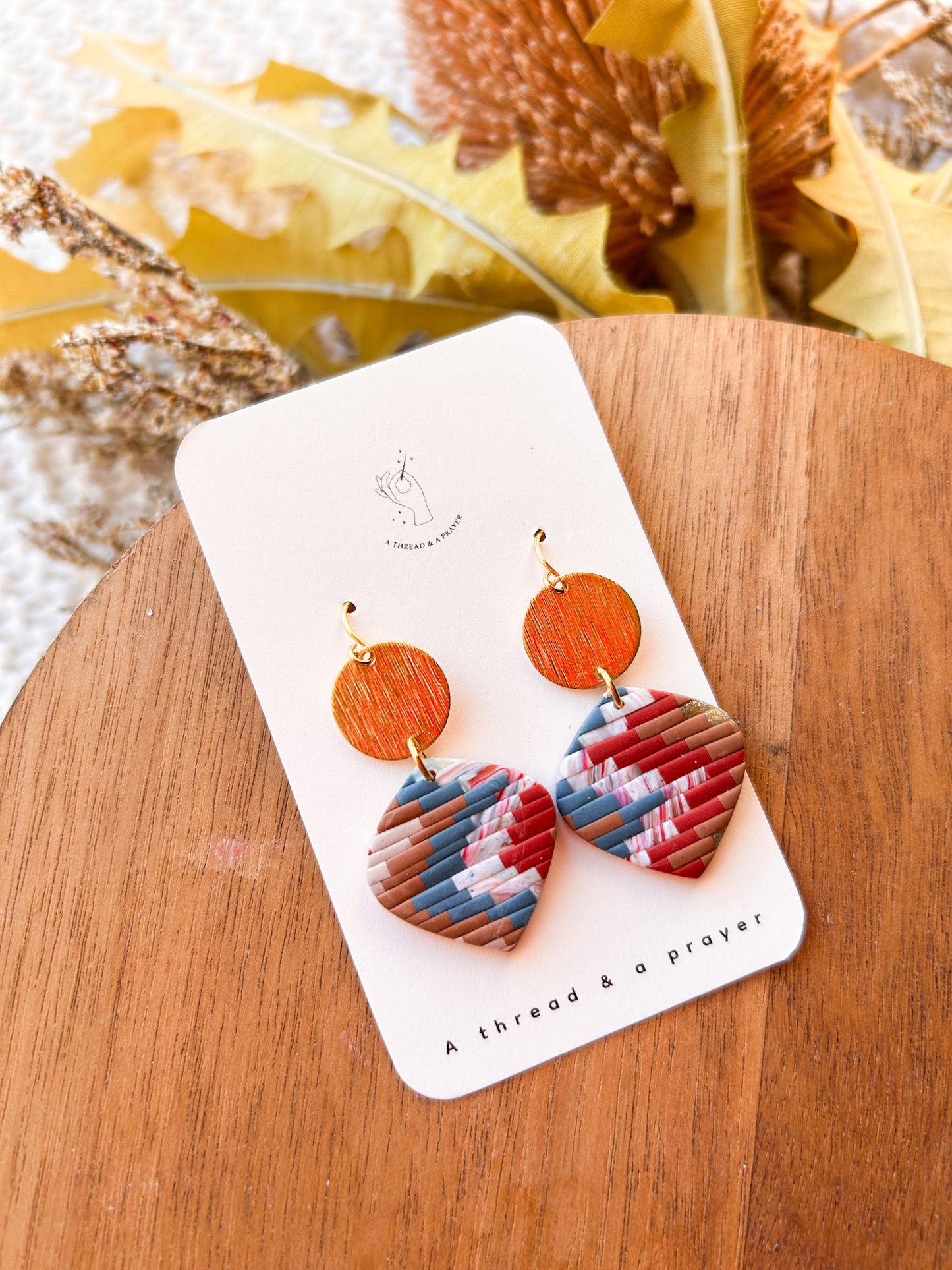 Set 3 | Boho Brick Quilt Vibes Earrings | Brick Pattern | Statement Earrings | Dangle Earrings | Everyday Wear | Lightweight