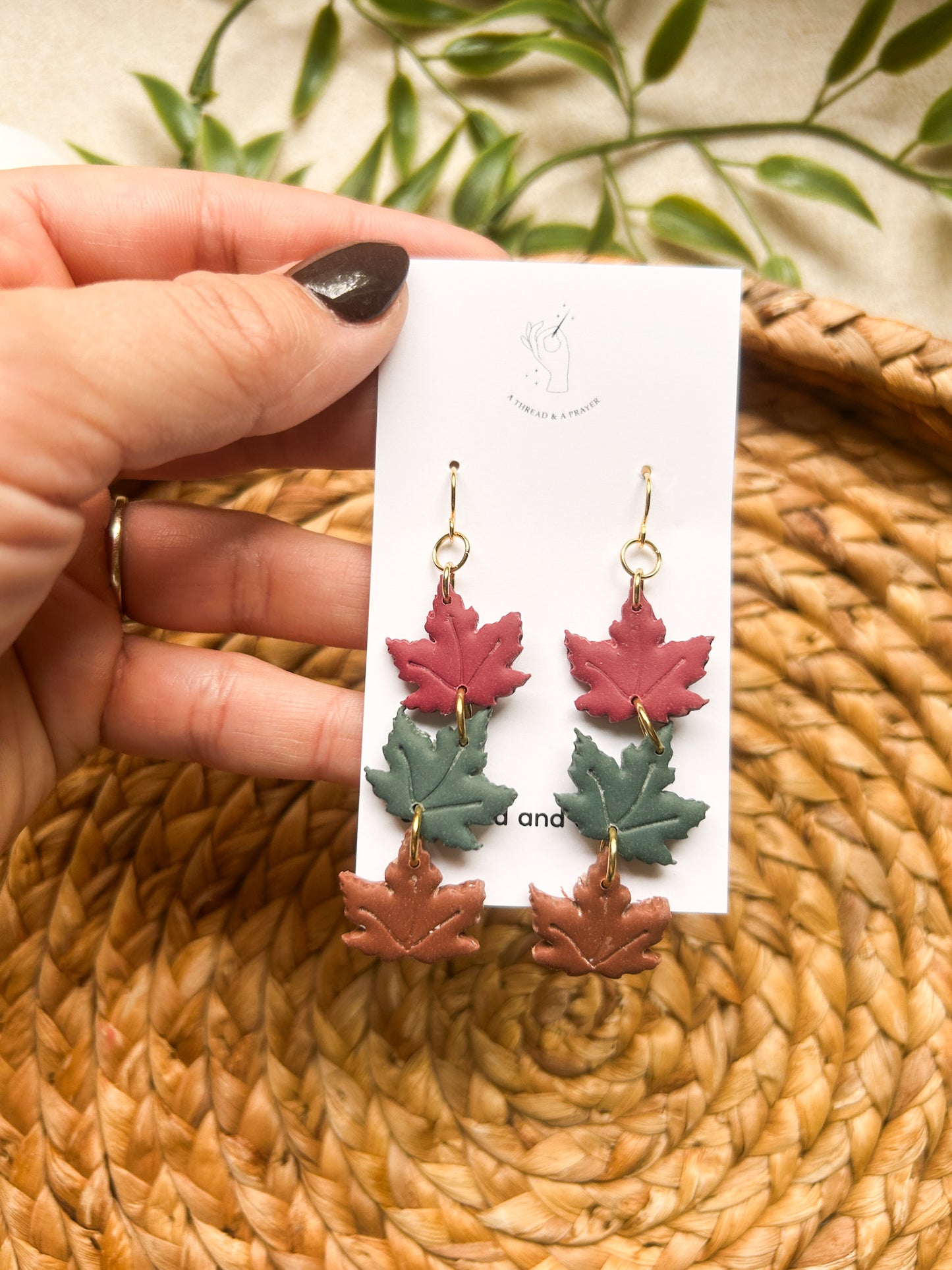Falling Leaves Autumn Earrings | Autumn Colors | Fall Earrings | Earth Tones | Dainty Earrings | Lightweight