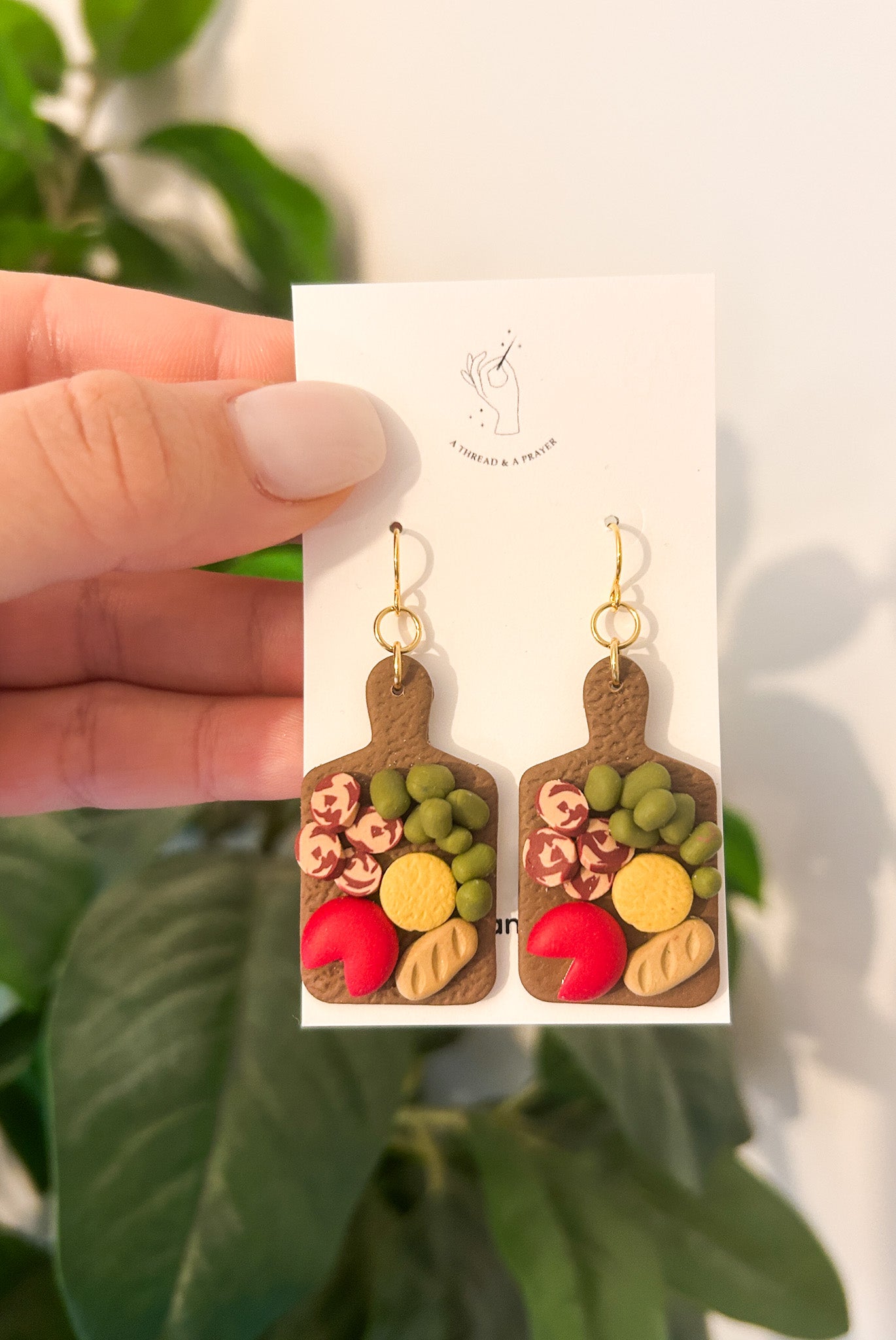 Friendsgiving Charcuterie Board Earrings | Wine Club | Book Club | Foodie Earrings | Mini Food | Girl Dinner