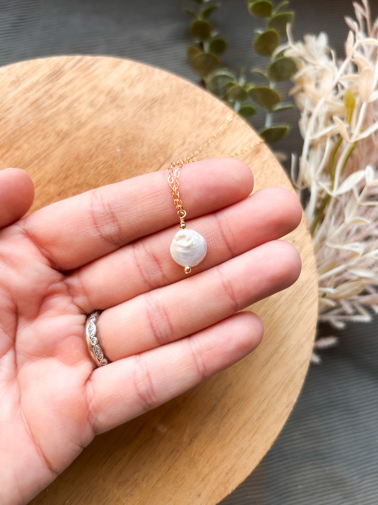 Simple and Charming Pearl Necklaces | Freshwater Pearls | Gold Fill Necklace | 18 or 20 Inch Chain