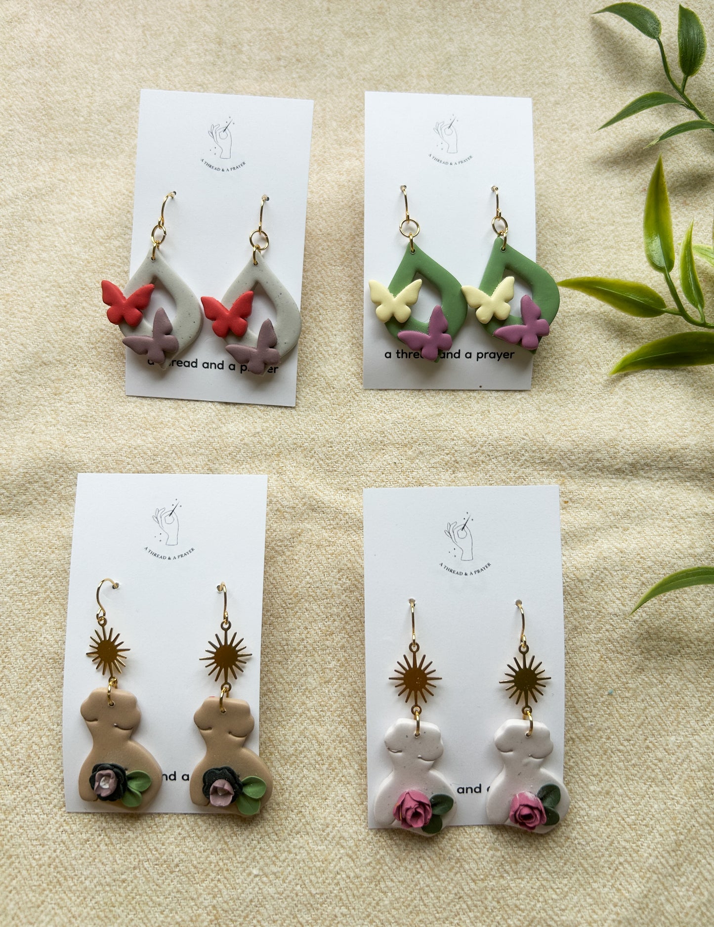 Butterflies and Boobies - Fun Spring Floral Earrings!