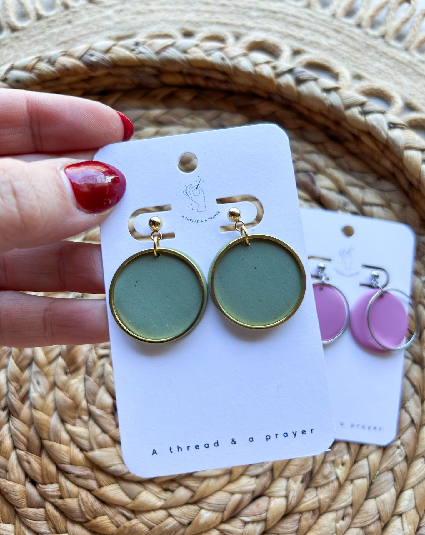Elevated Stud Clay Earrings | Trendy Styles | Lightweight | Gold or Silver Accents
