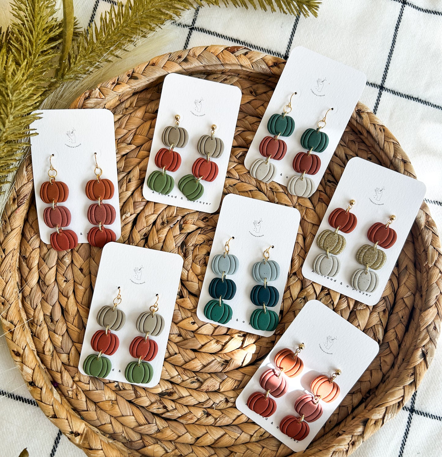 Pumpkin Stacker Styles | Pumpkin Earrings Clay | Halloween Earrings | Pumpkin Patch | Dainty Earrings | Lightweight