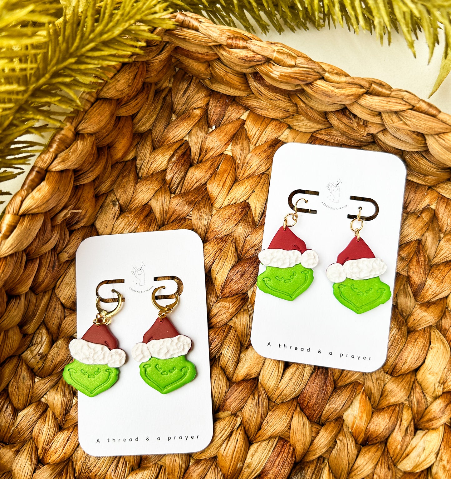 Don't be a GRINCH Earrings | Winter Styles | Christmas | Stocking Stuffer Ideas | Dangle Earrings | Lightweight
