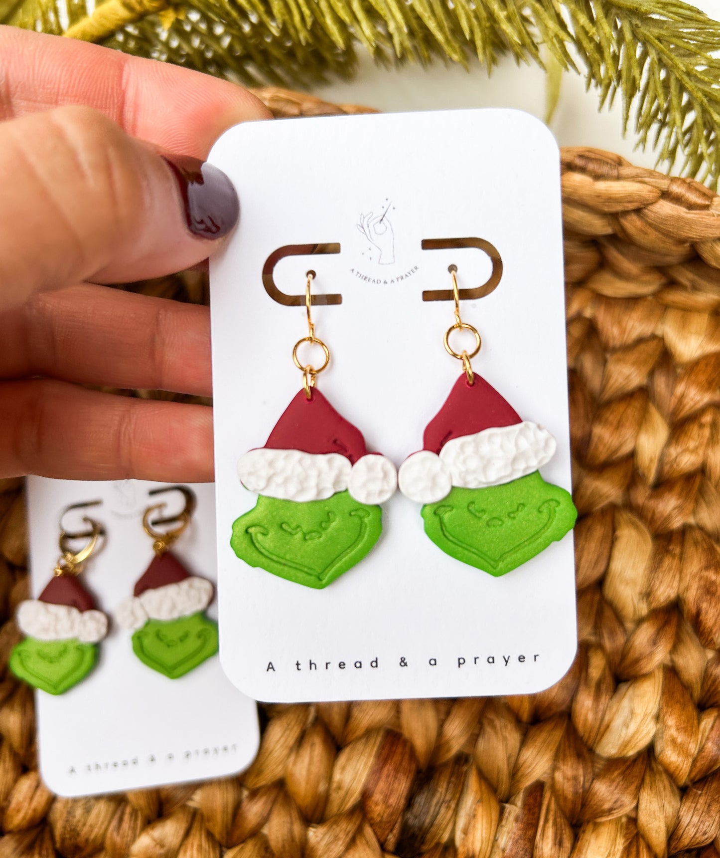Don't be a GRINCH Earrings | Winter Styles | Christmas | Stocking Stuffer Ideas | Dangle Earrings | Lightweight