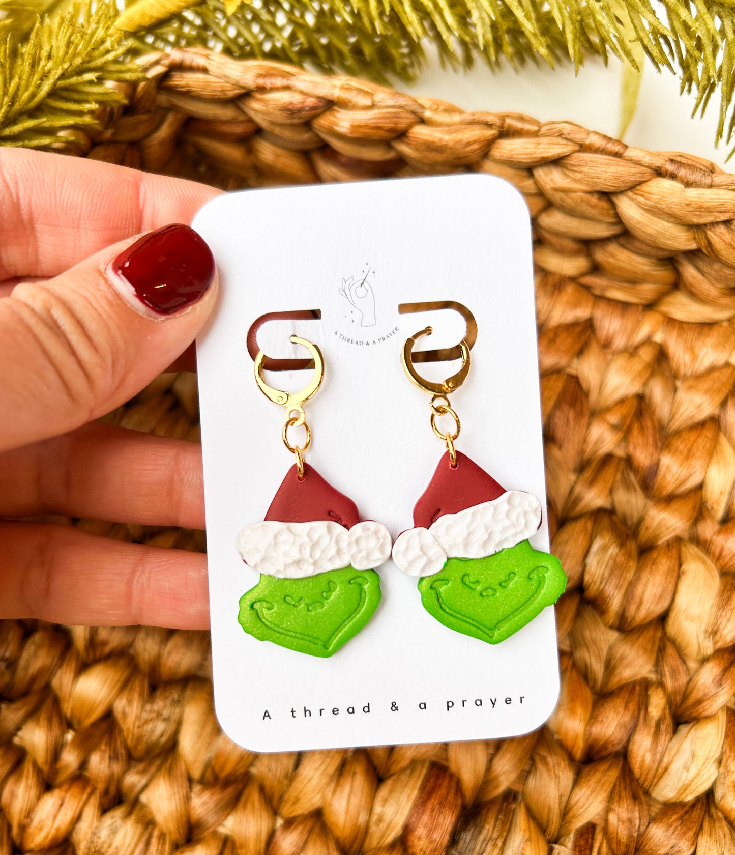 Don't be a GRINCH Earrings | Winter Styles | Christmas | Stocking Stuffer Ideas | Dangle Earrings | Lightweight