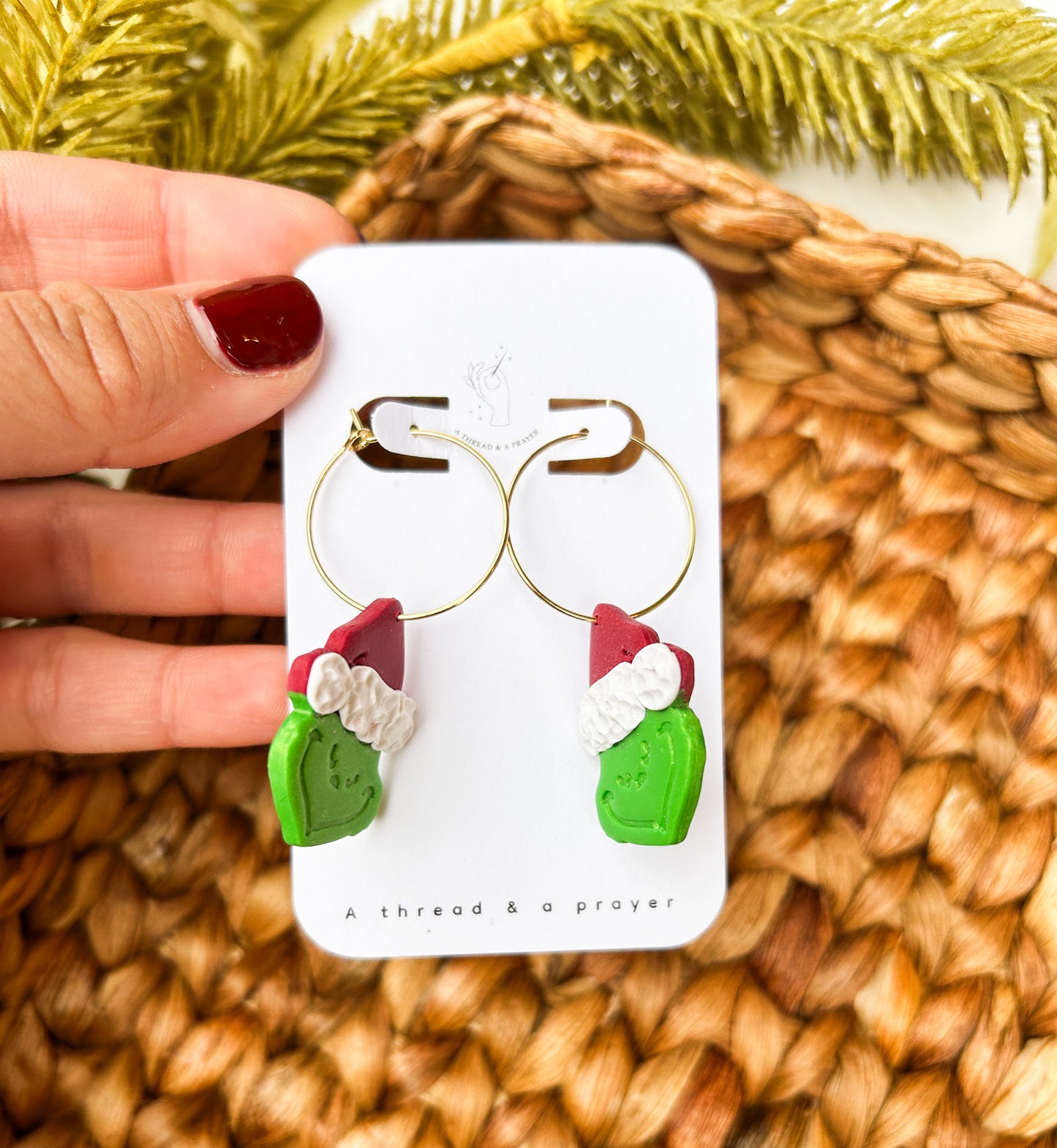 Don't be a GRINCH Earrings | Winter Styles | Christmas | Stocking Stuffer Ideas | Dangle Earrings | Lightweight