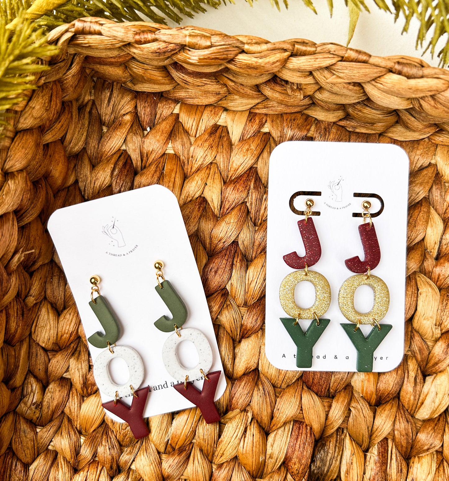 Joy to the World Christmas Earrings | Holiday Styles | Christmas | Stocking Stuffer Ideas | Dangle Earrings | Lightweight