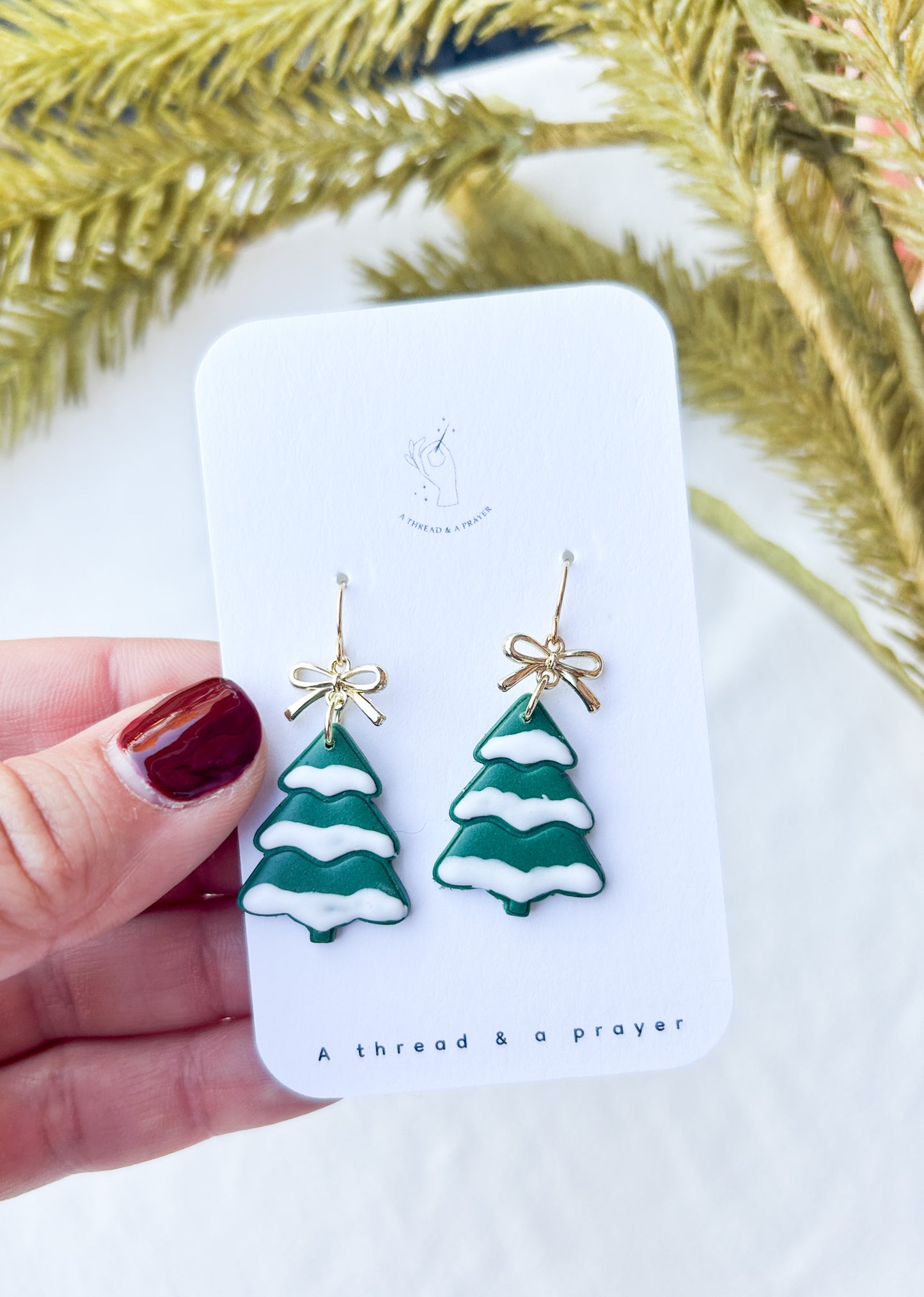 Sparkle & Shine Christmas Tree Dangles | Clay Earrings | Holiday | Stocking Stuffer Ideas | Christmas Earrings | Lightweight