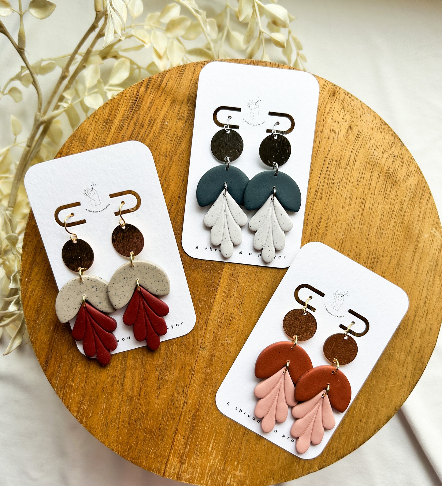 Abstract Cuties Clay Earrings | Winter | Fall Clay Earrings | Dainty | Lightweight