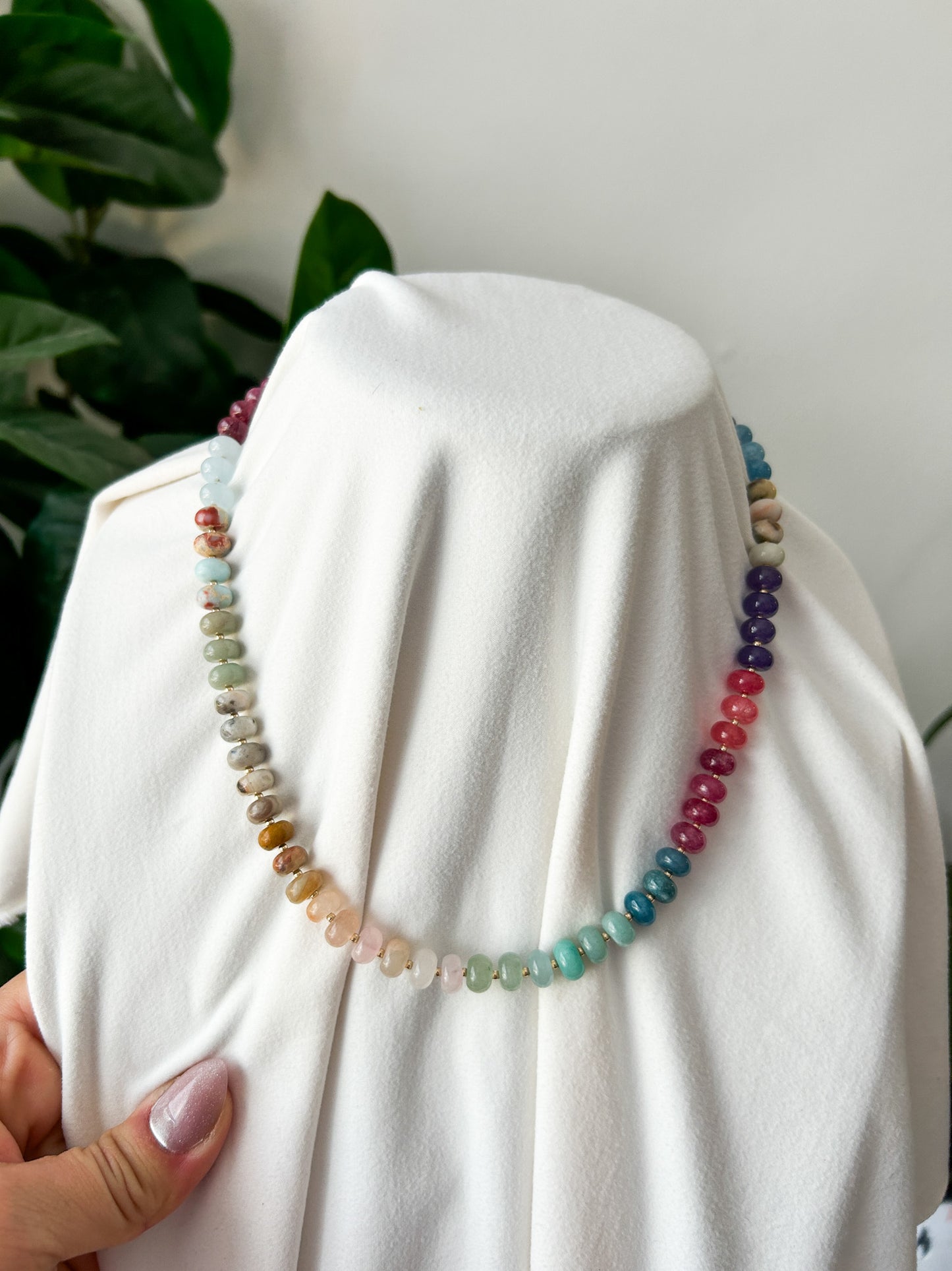 Flirty and Fun Chunky Necklaces | Rondelle Beads | Neutral Style | Stacking Jewelry | Layering Necklace | Winter Jewelry