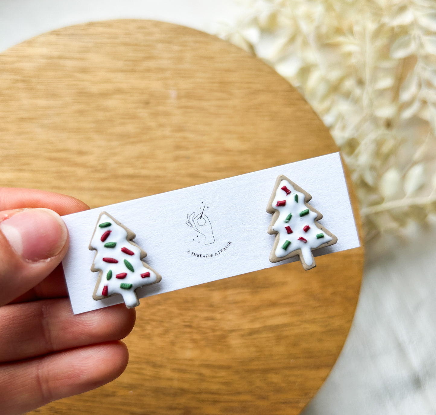 Sugar Cookie Earrings | Stocking Stuffer Ideas | Clay Earrings | Christmas Earrings | Lightweight