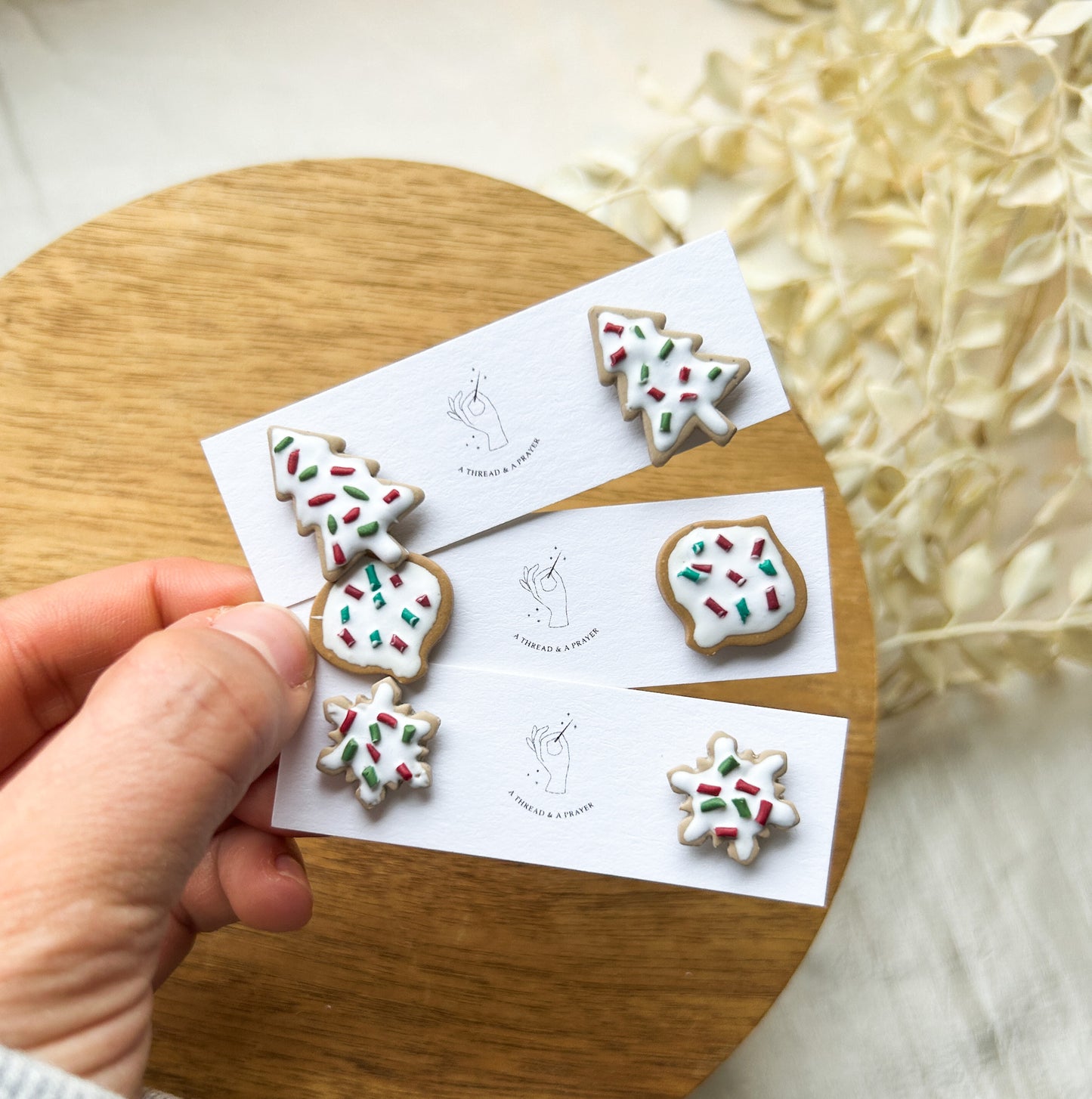 Sugar Cookie Earrings | Stocking Stuffer Ideas | Clay Earrings | Christmas Earrings | Lightweight