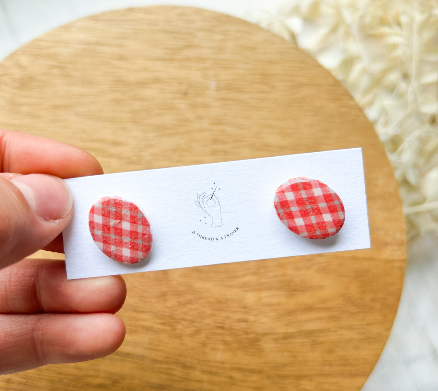 Christmas Stud Earrings | Stocking Stuffer Ideas | Santa Earrings | Plaid | Sparkle | Christmas Earrings | Lightweight