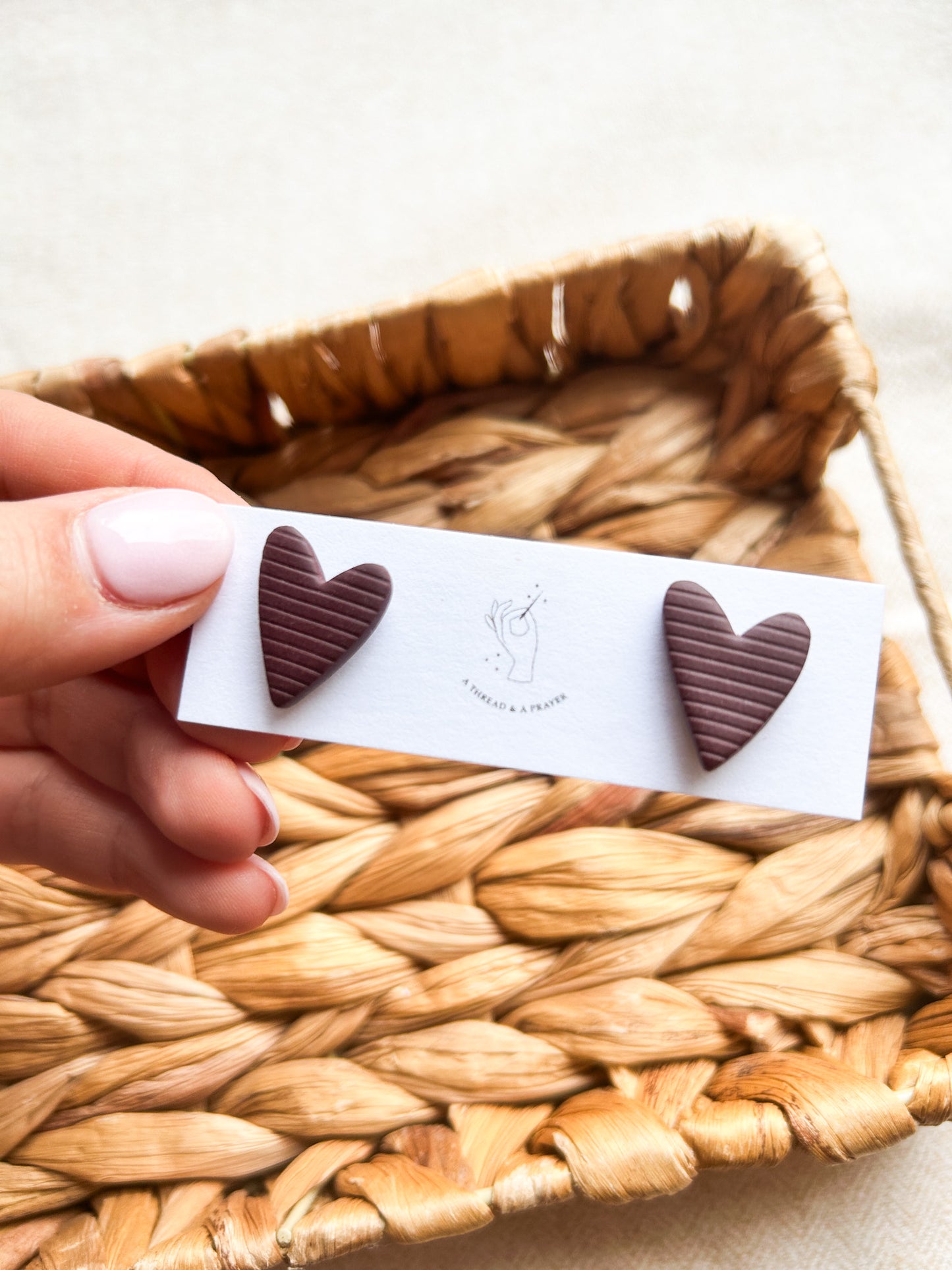 Heart Stud Earrings | Checkered Studs | Valentine's Day | Stud Earrings | Titanium | Hypoallergenic | Winter Color Earrings | Glitter | Lightweight