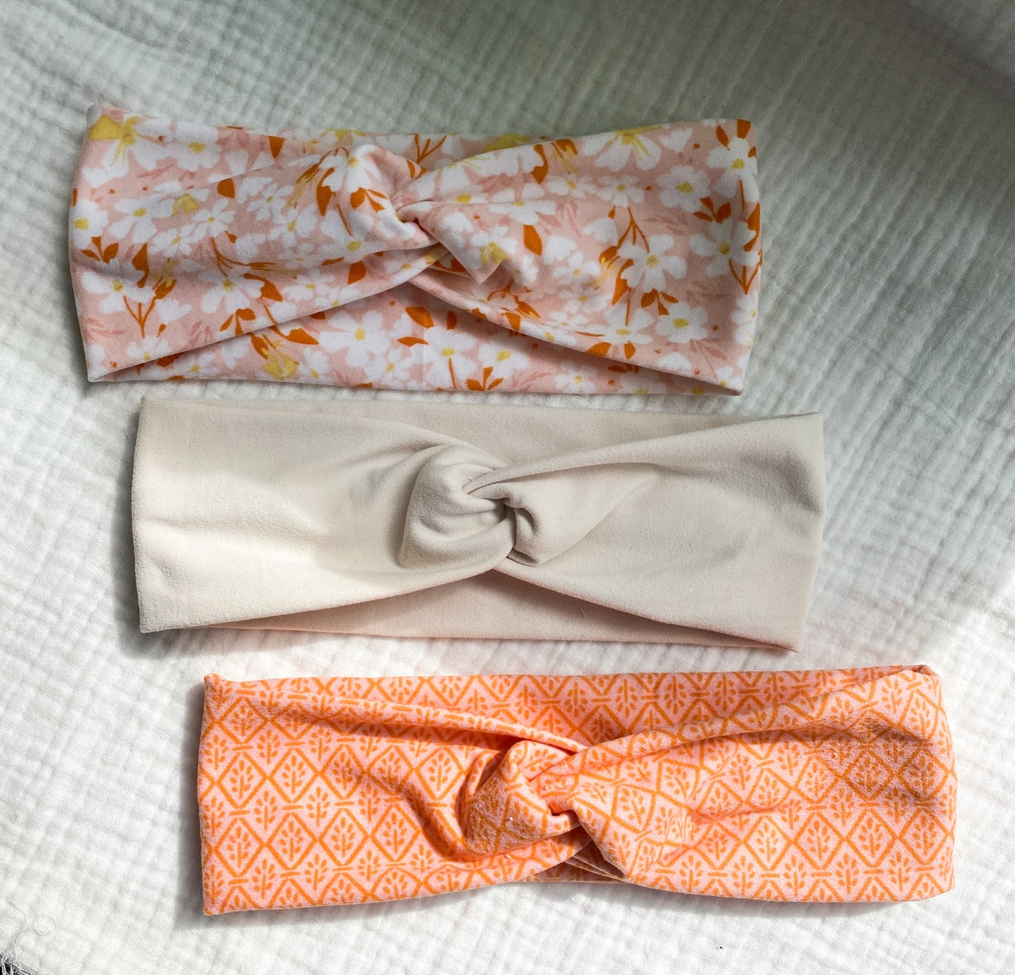 Adult Sized Twist Headwraps | Neutral Style | Comfy Headwraps | Pink | Tan | Floral | Adult Headwraps | Soft Fabric | Baby