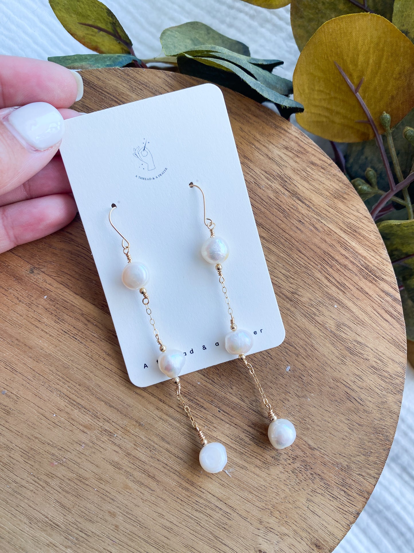 Summer Pearl Sets | Dangle Pearl Earrings | Freshwater Pearls | Gold Fill Earrings | Dainty Earrings